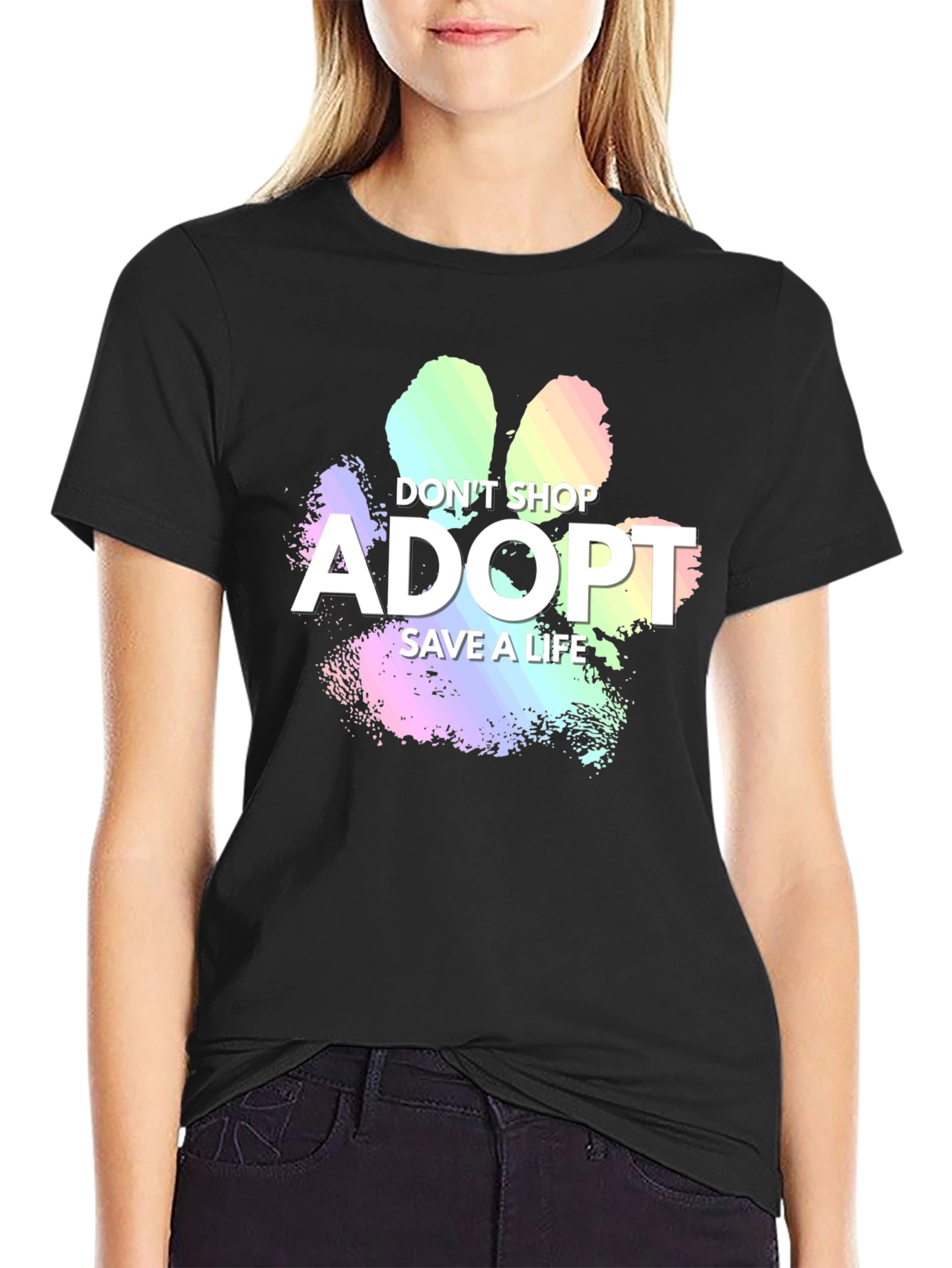 Adopt Dont Shop T-Shirt - Save A Life