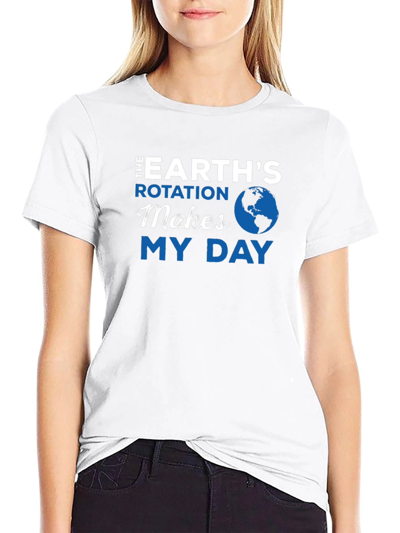 Earths Rotation Graphic T-Shirt - Science Humor Tee