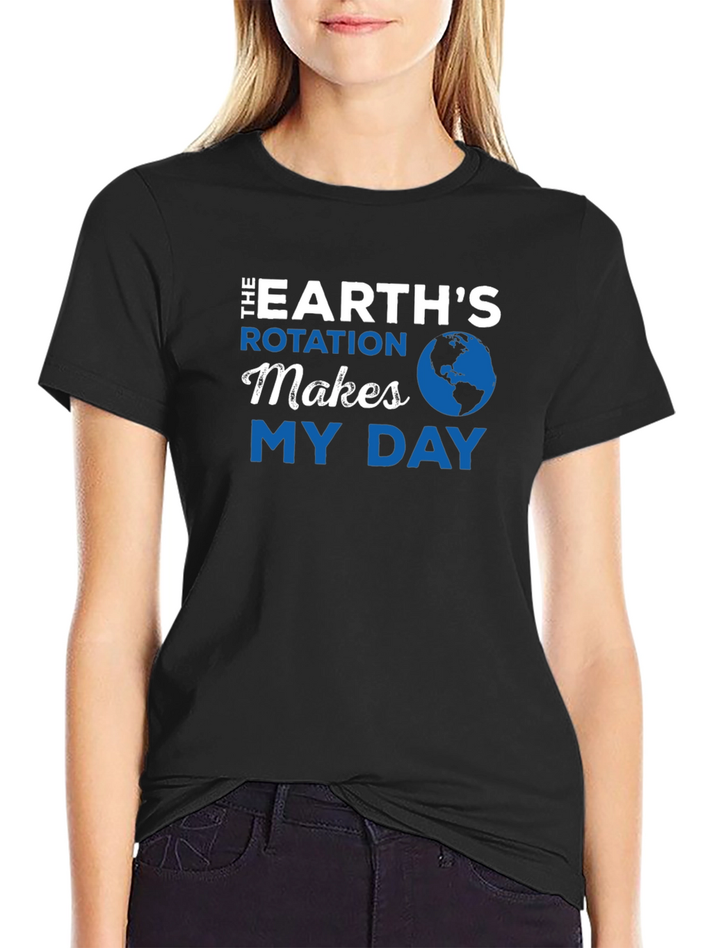 Earths Rotation Graphic T-Shirt - Science Humor Tee
