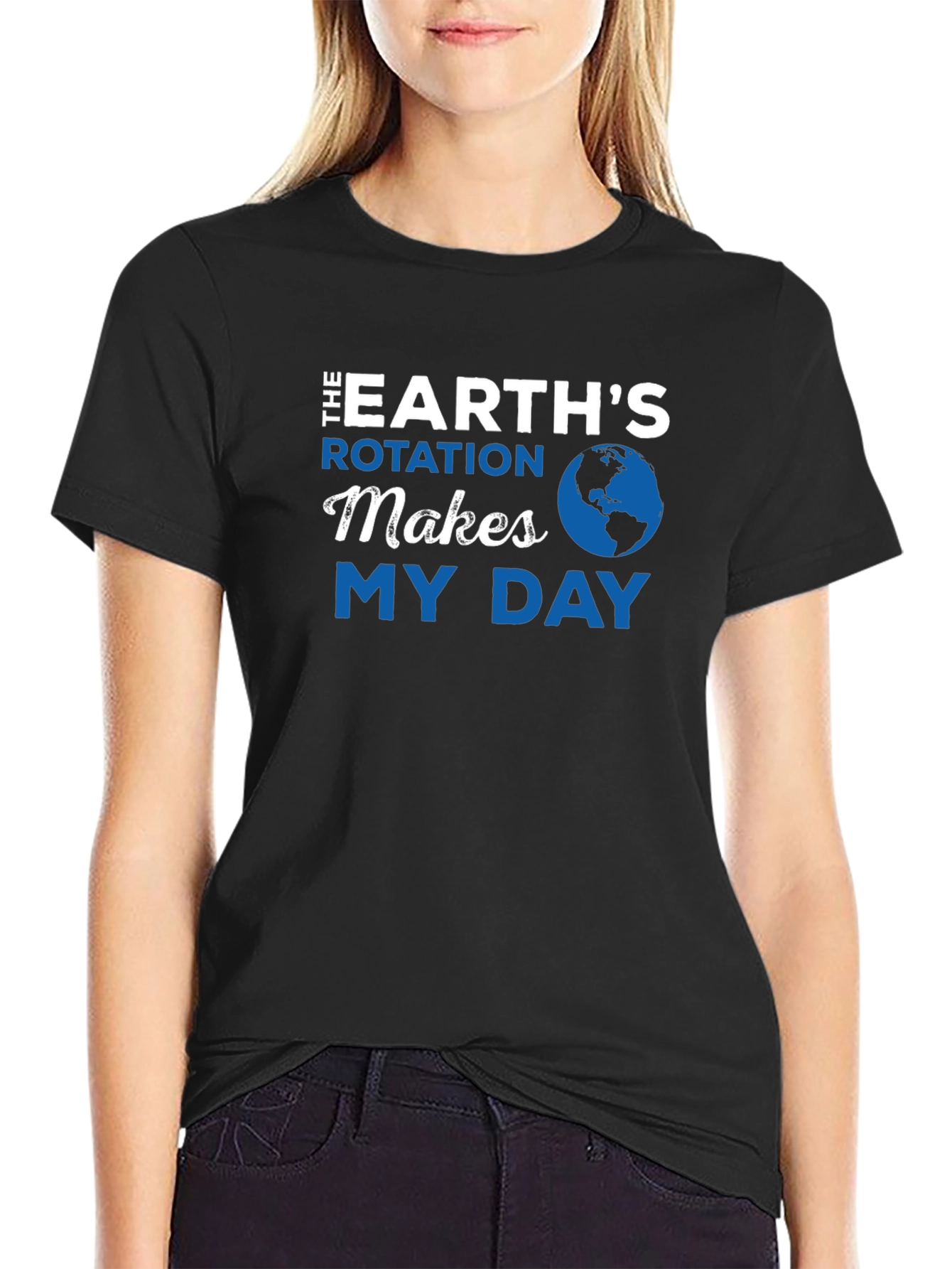 Earths Rotation Graphic T-Shirt - Science Humor Tee