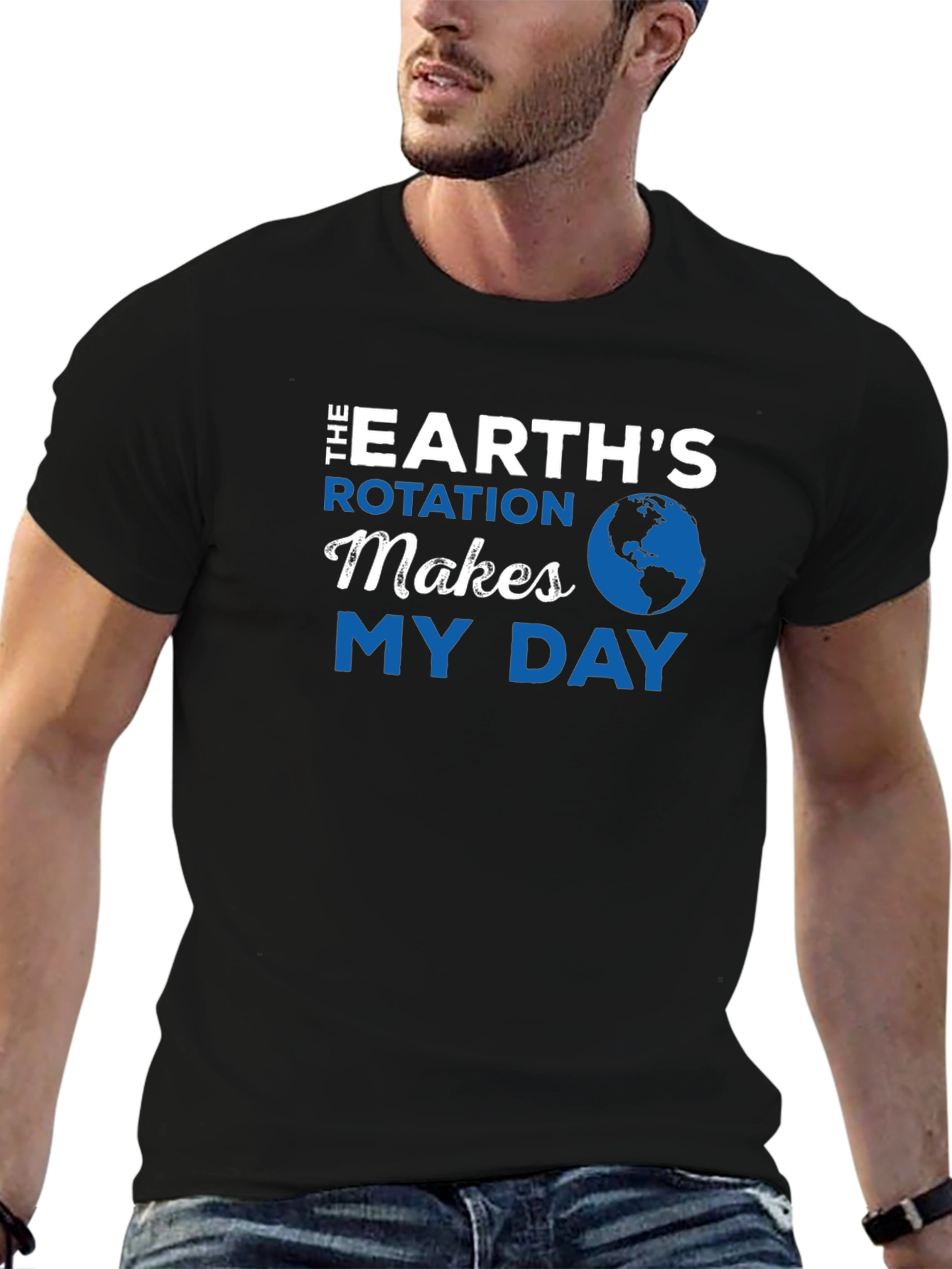 Earths Rotation Graphic T-Shirt - Science Humor Tee