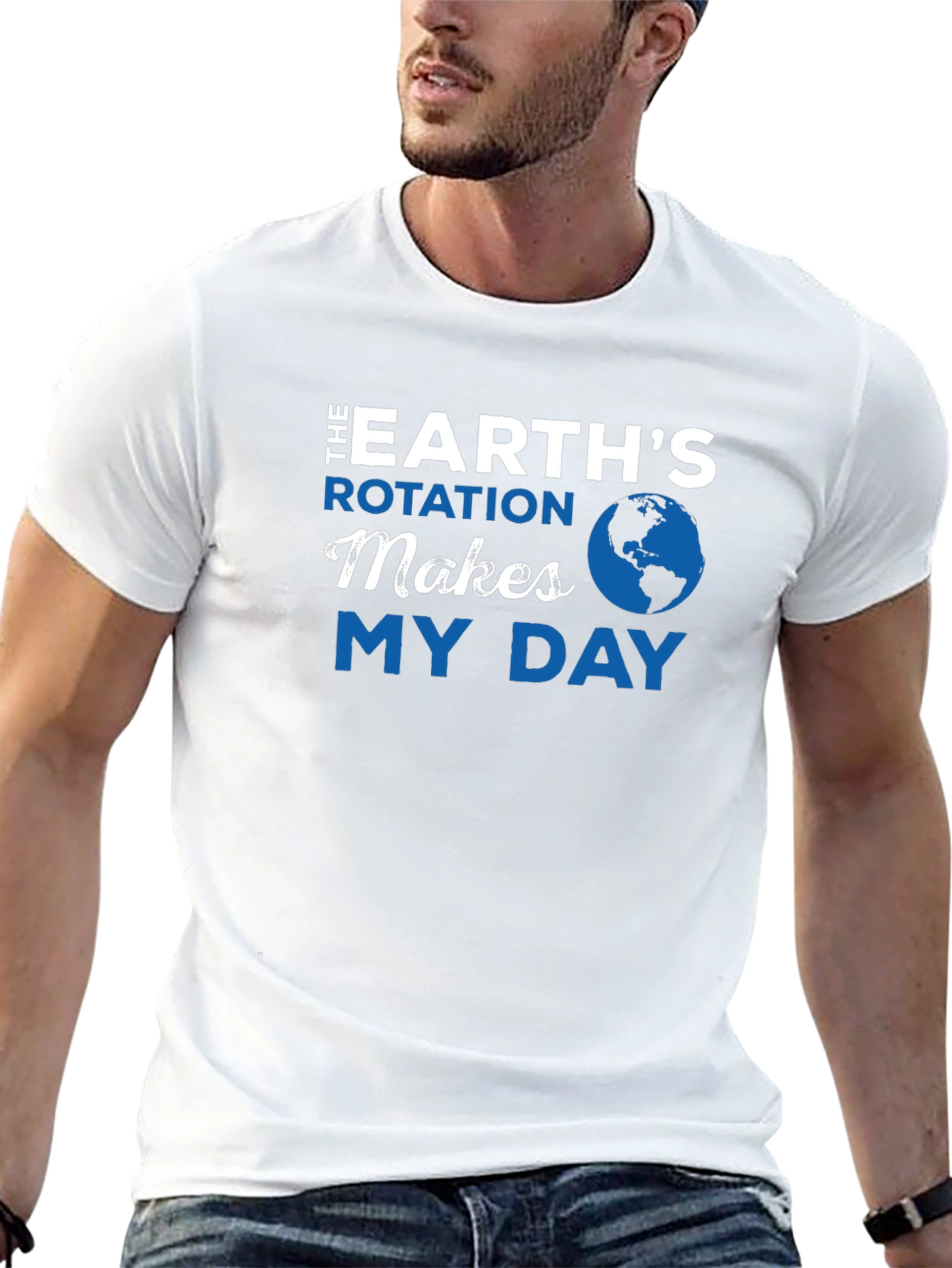 Earths Rotation Graphic T-Shirt - Science Humor Tee