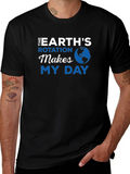 Earths Rotation Graphic T-Shirt - Science Humor Tee