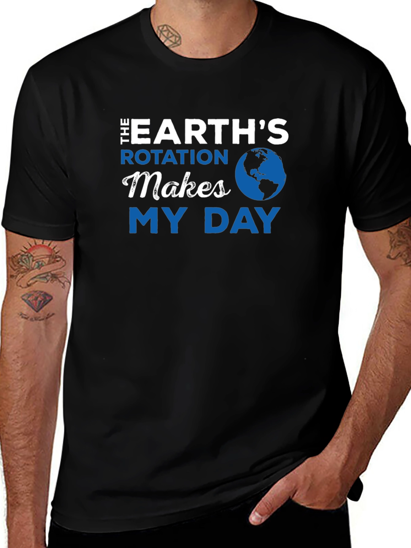 Earths Rotation Graphic T-Shirt - Science Humor Tee