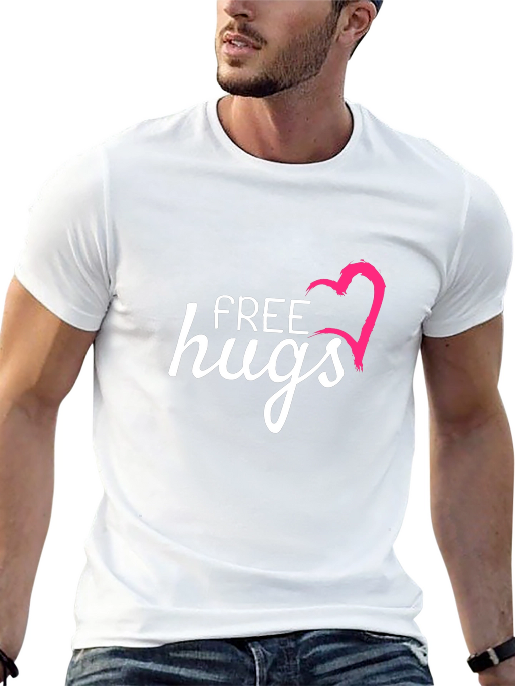 Free Hugs Graphic T-Shirt - Casual & Comfy