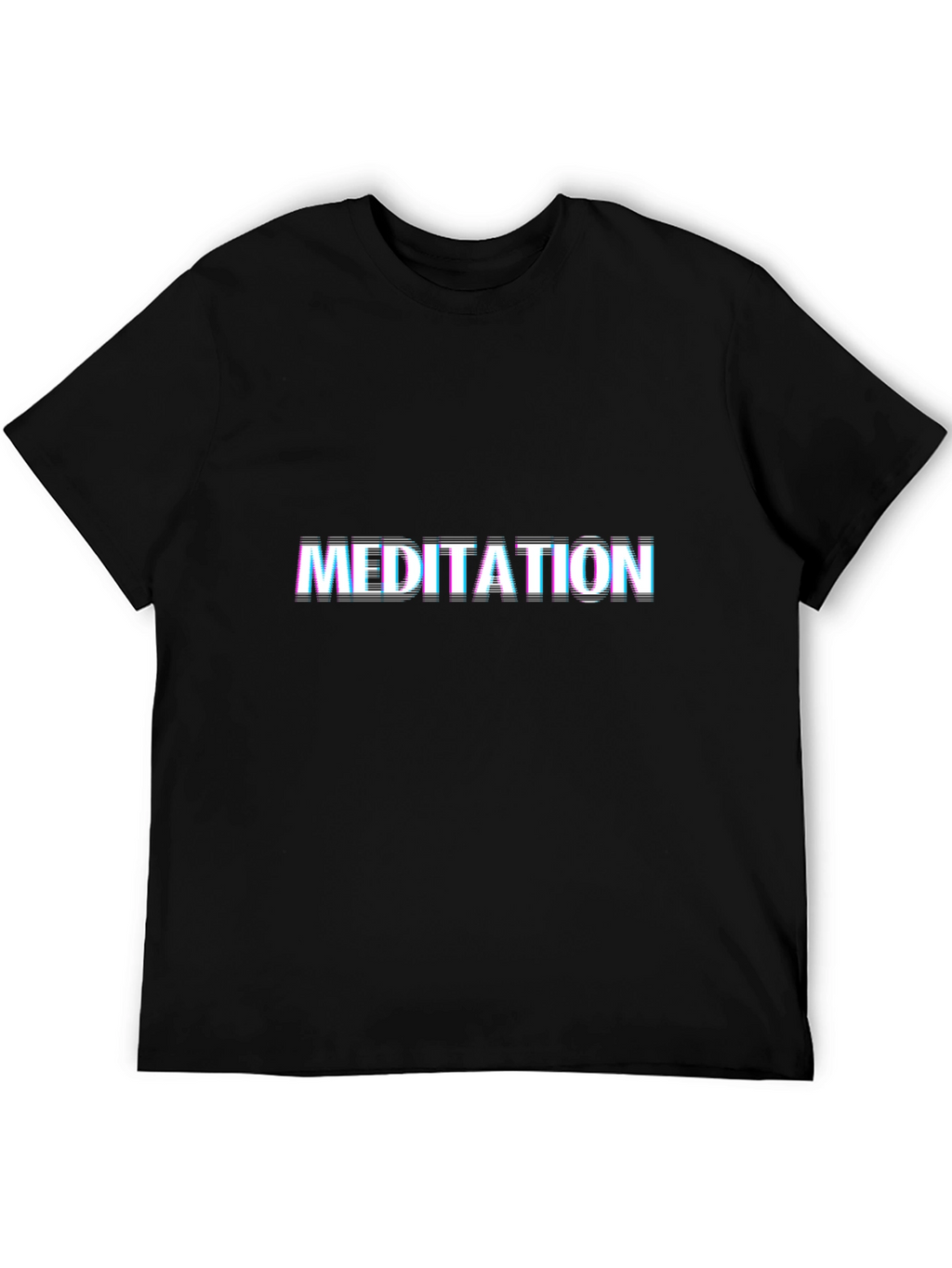 Meditation Glitch T-Shirt - Trendy Graphic Tee