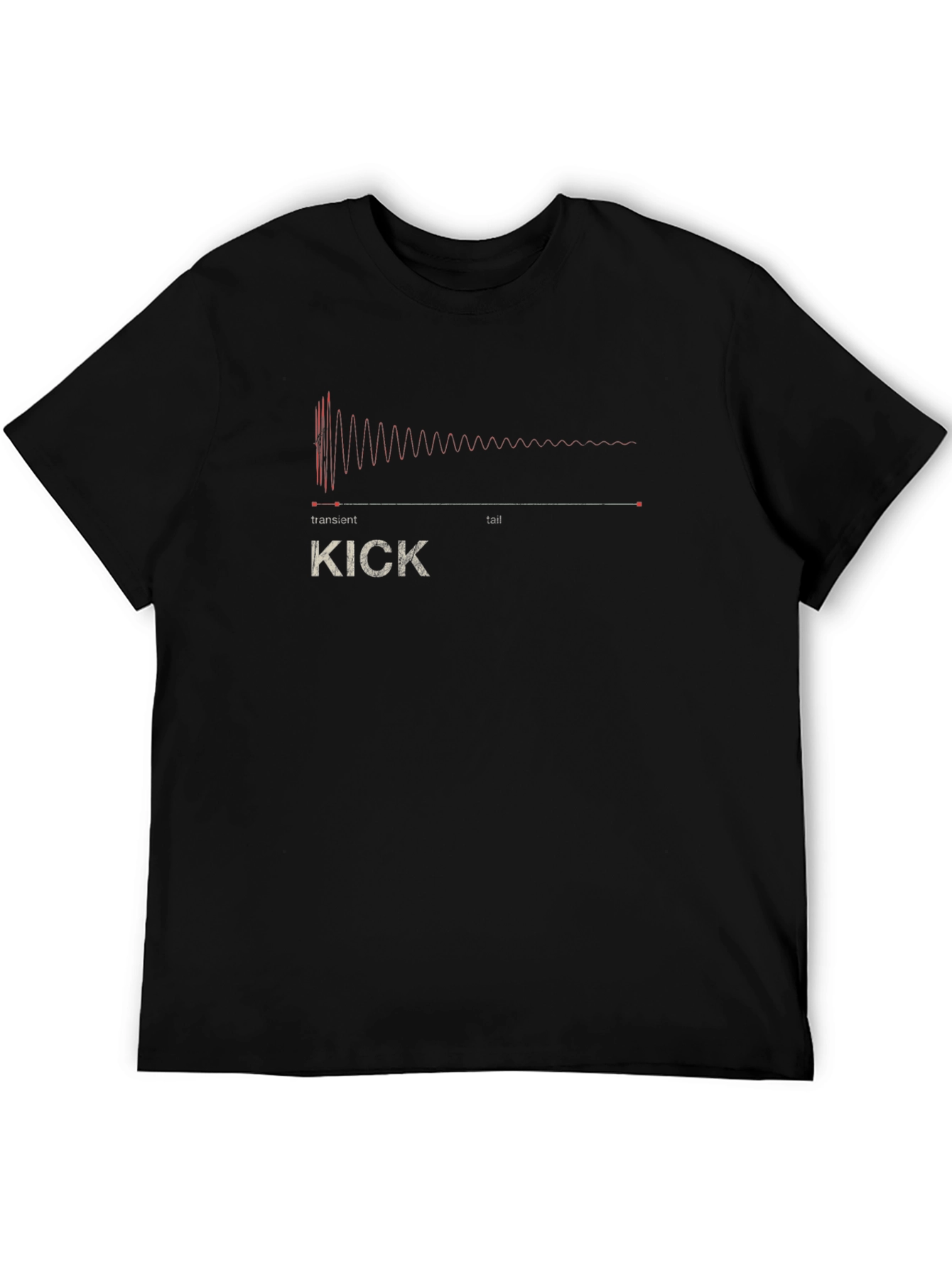 Kick Drum Waveform Graphic Tee - Black