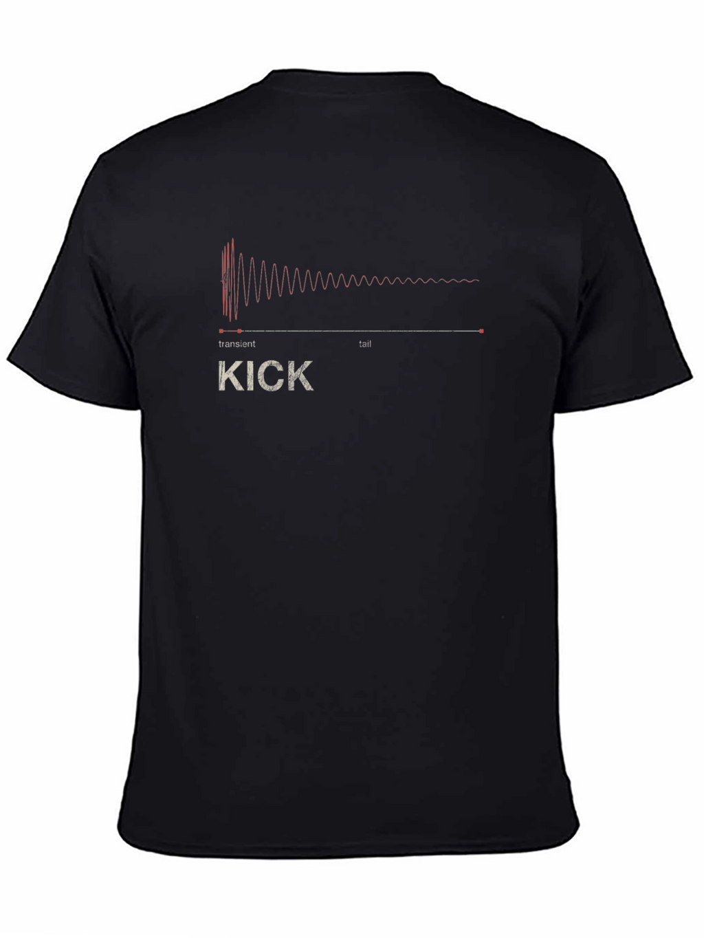 Kick Drum Waveform Graphic Tee - Black