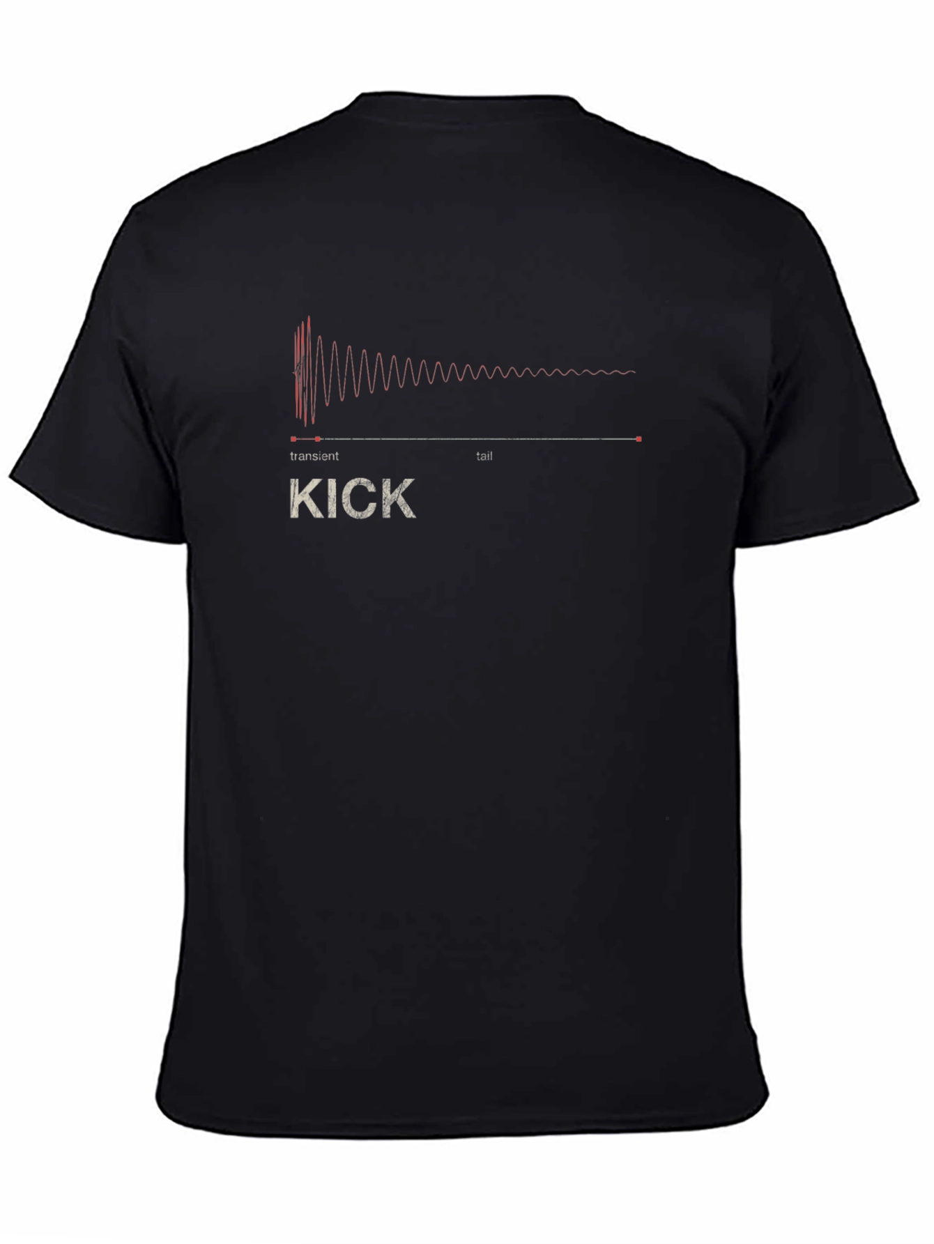 Kick Drum Waveform Graphic Tee - Black