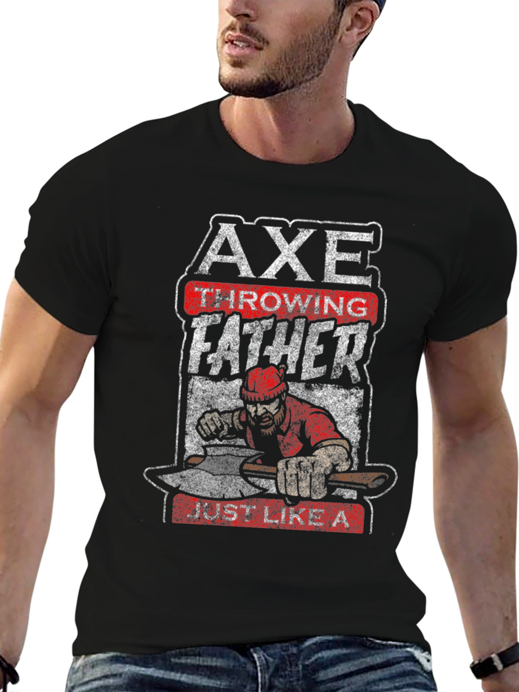 Axe Throwing Father T-Shirt