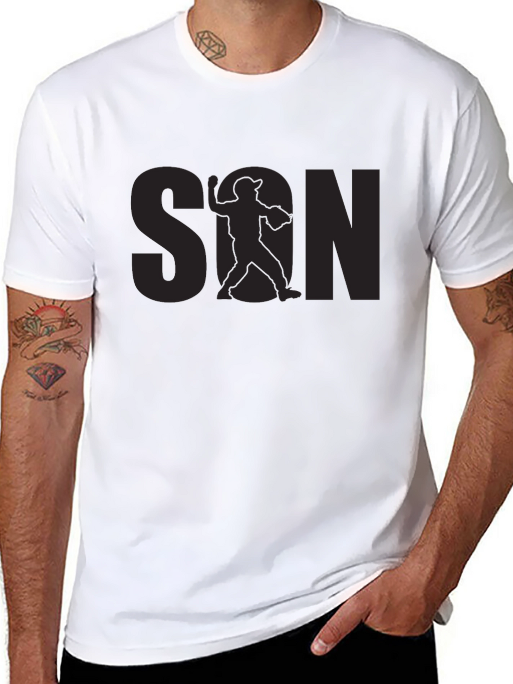 Baseball Son Graphic Tee - Black