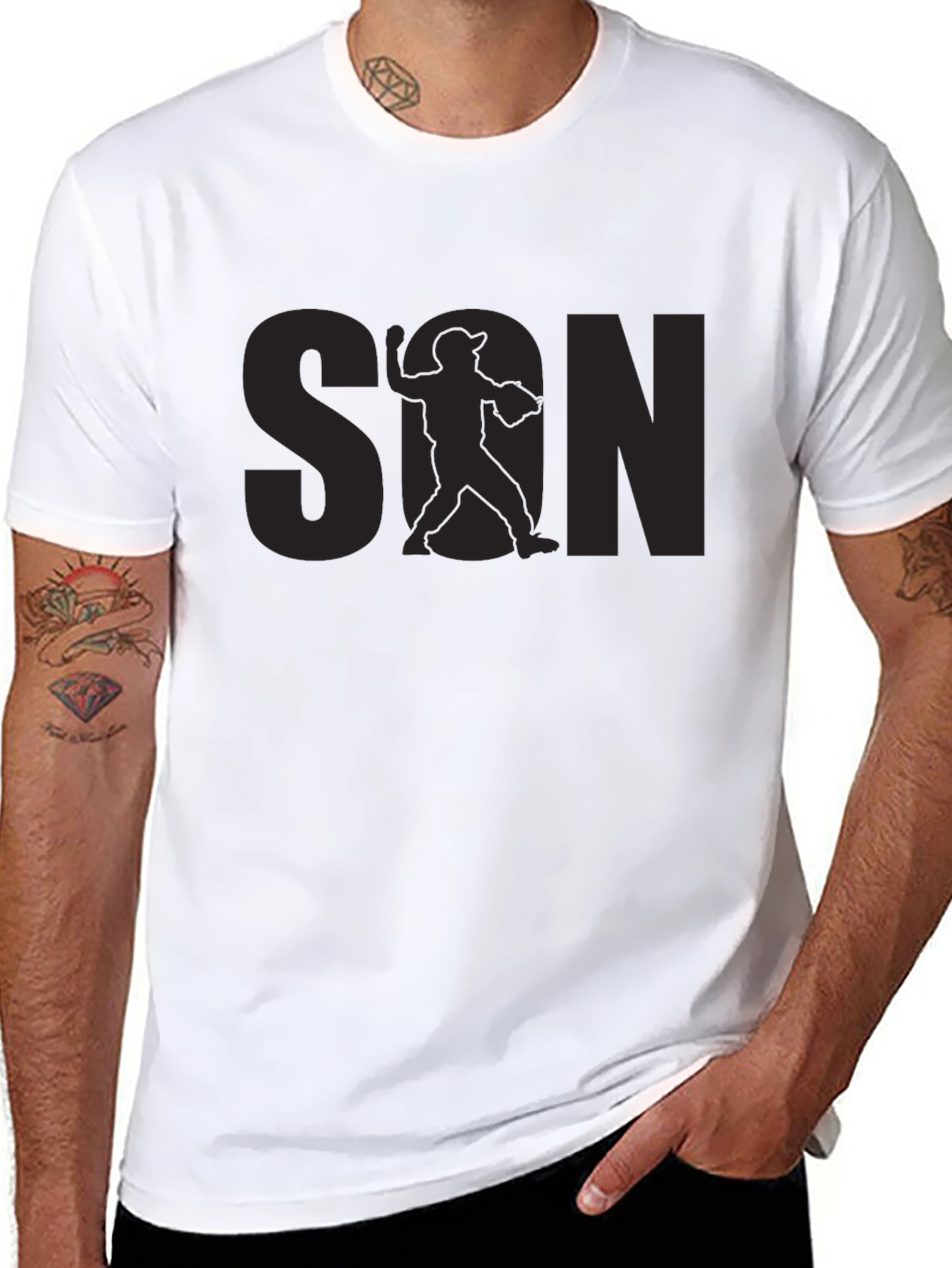 Baseball Son Graphic Tee - Black