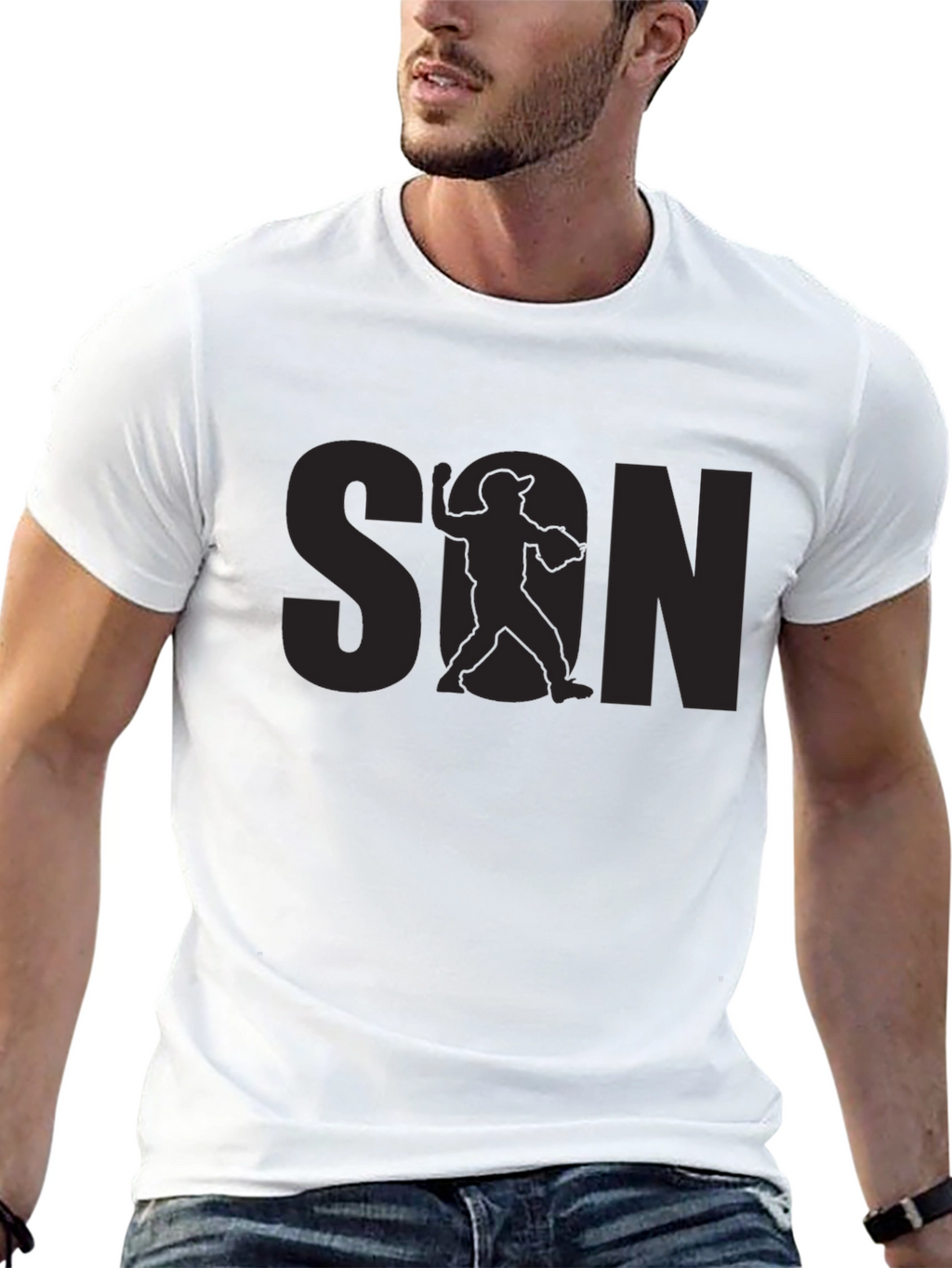 Baseball Son Graphic Tee - Black