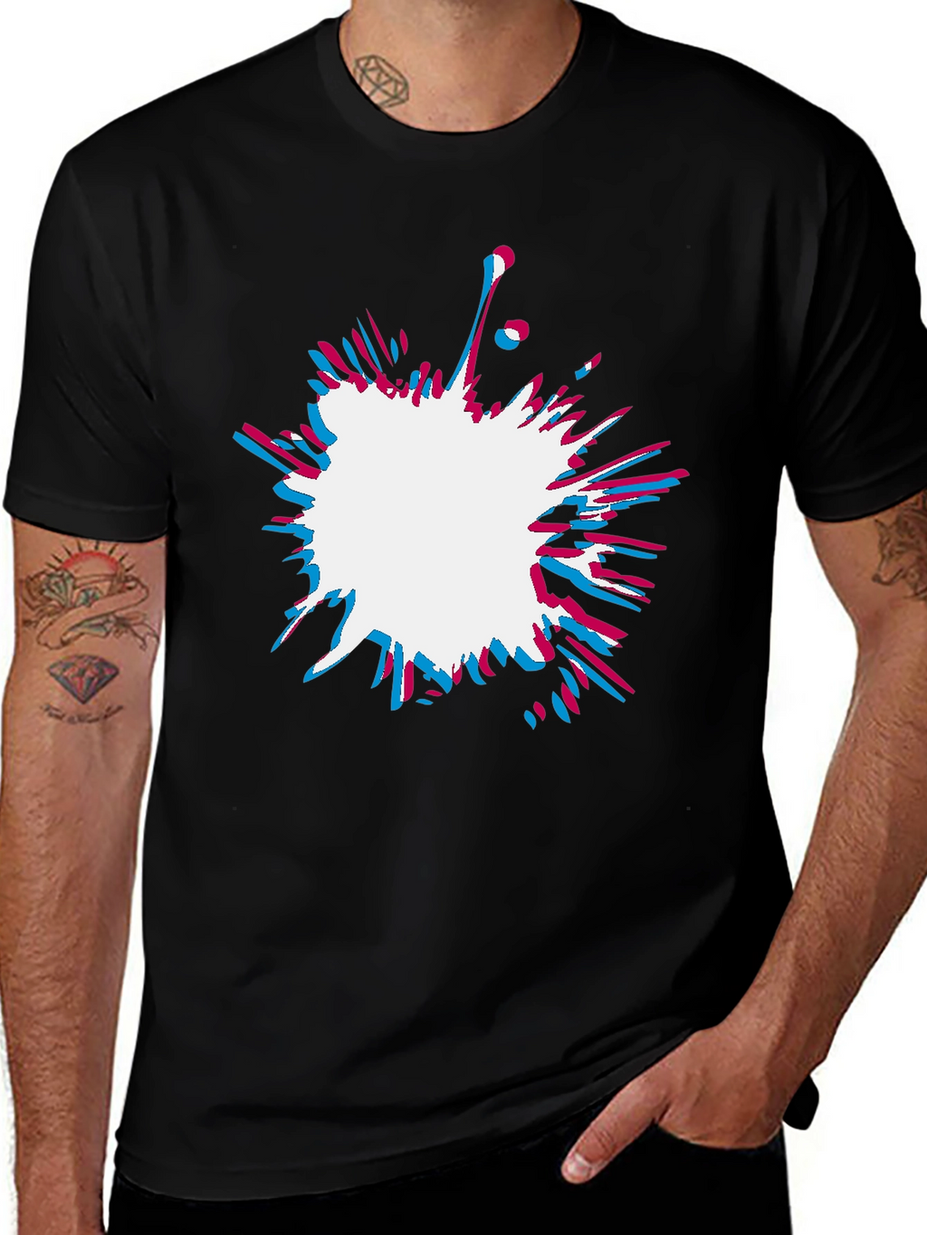Abstract Splatter Graphic Tee