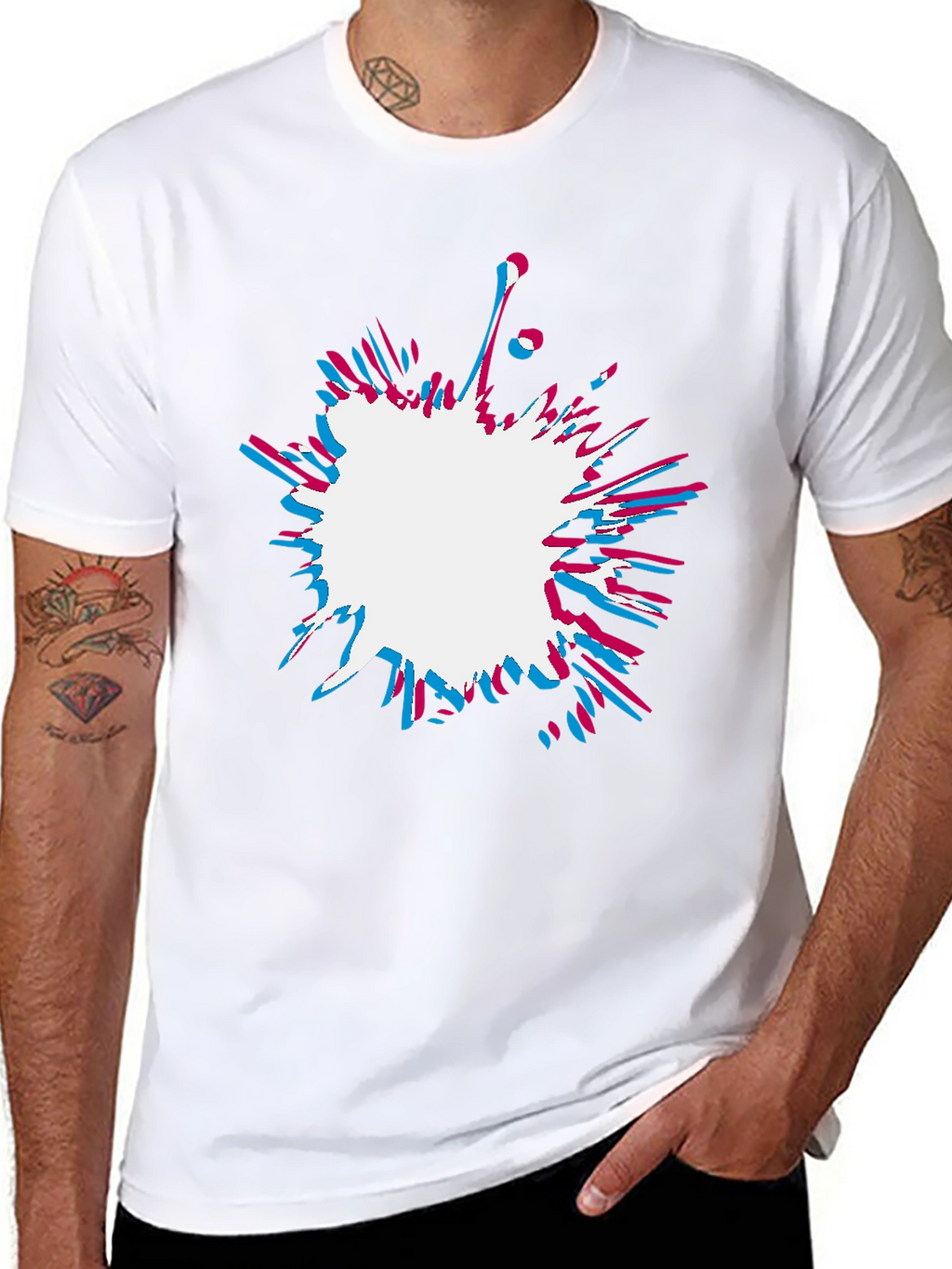 Abstract Splatter Graphic Tee