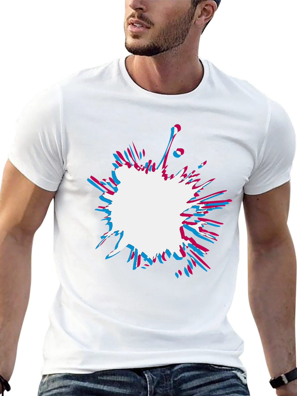 Abstract Splatter Graphic Tee