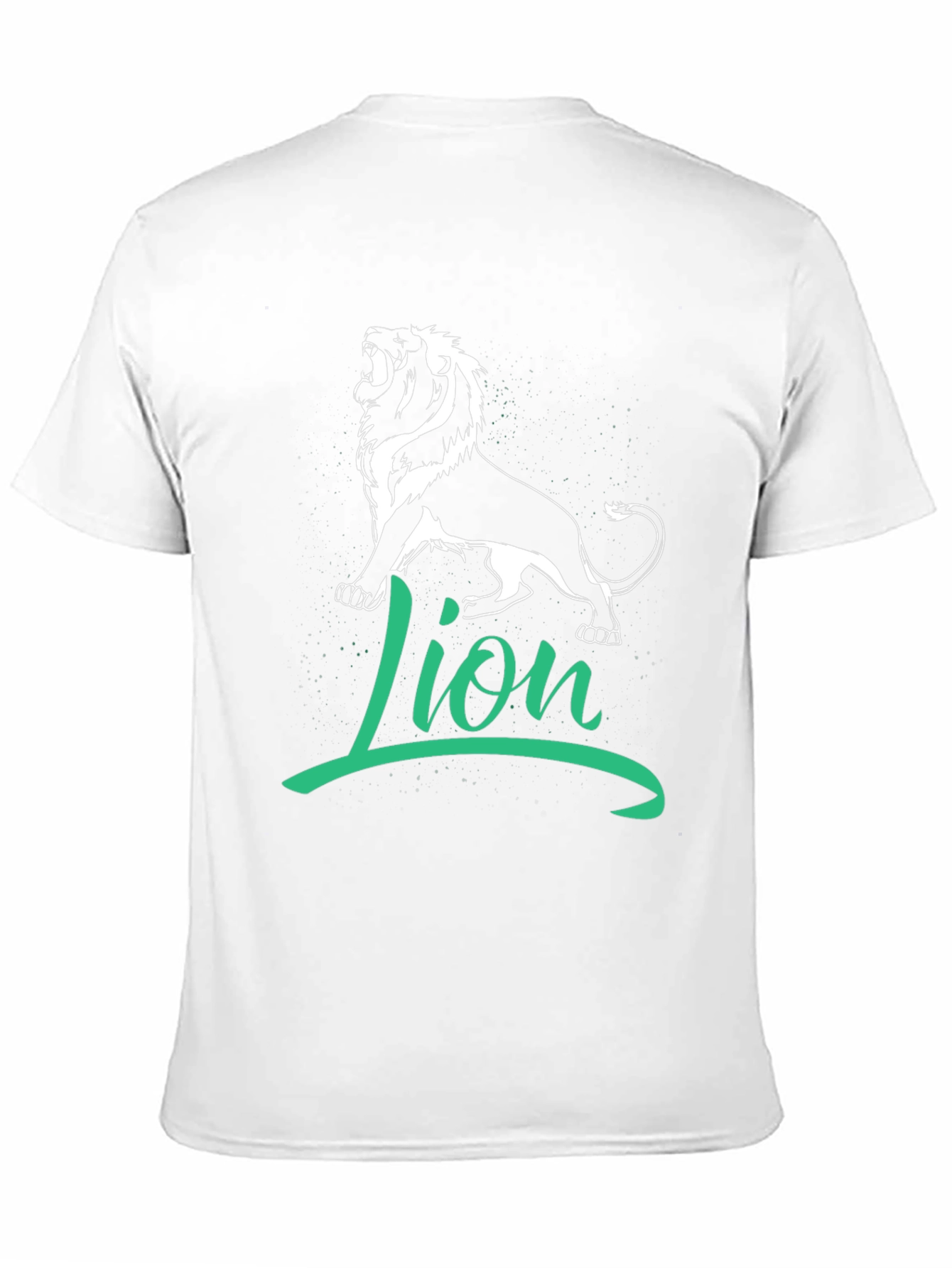 Lion Graphic Tee - Black Cotton T-Shirt