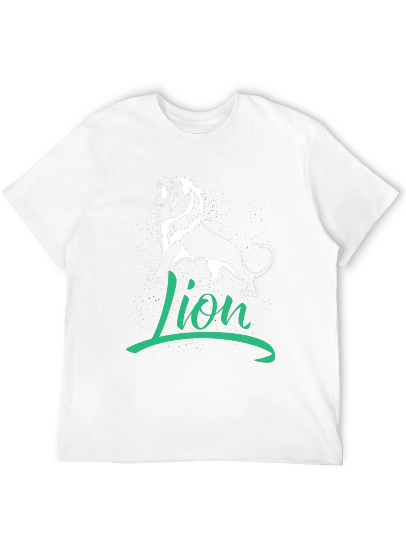 Lion Graphic Tee - Black Cotton T-Shirt