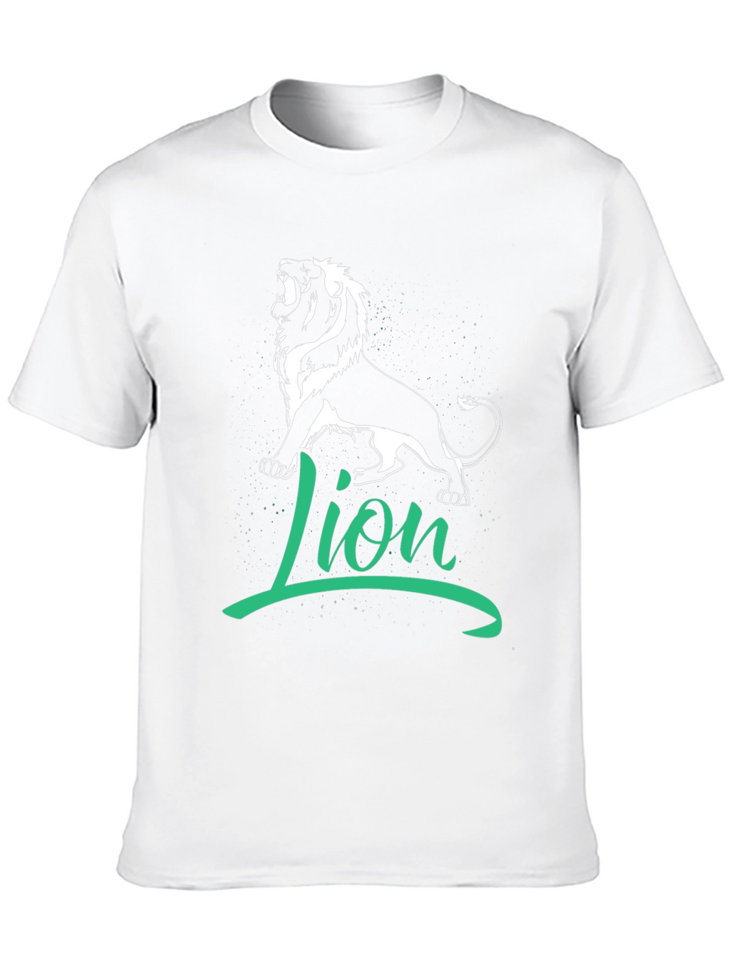 Lion Graphic Tee - Black Cotton T-Shirt