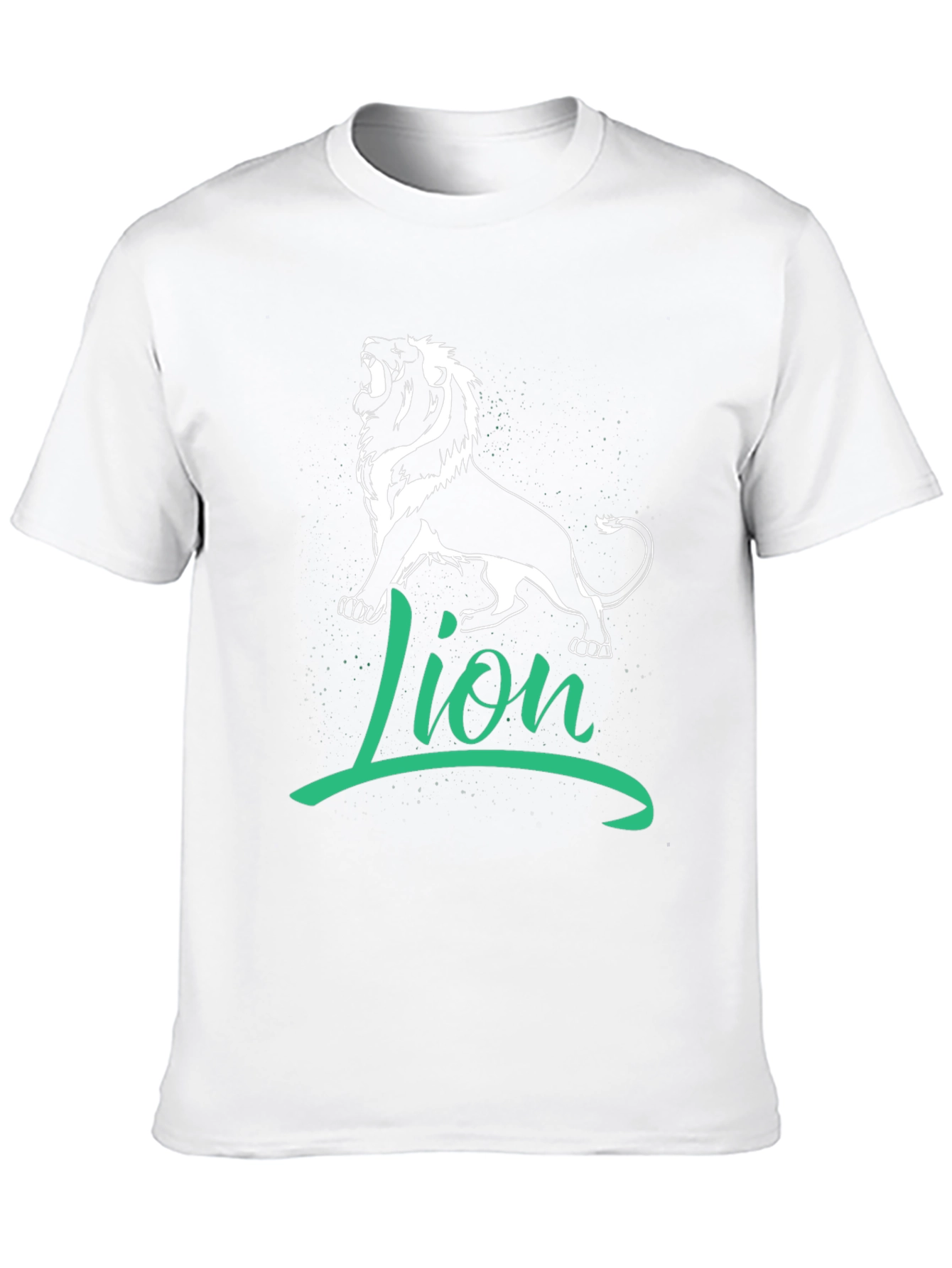 Lion Graphic Tee - Black Cotton T-Shirt
