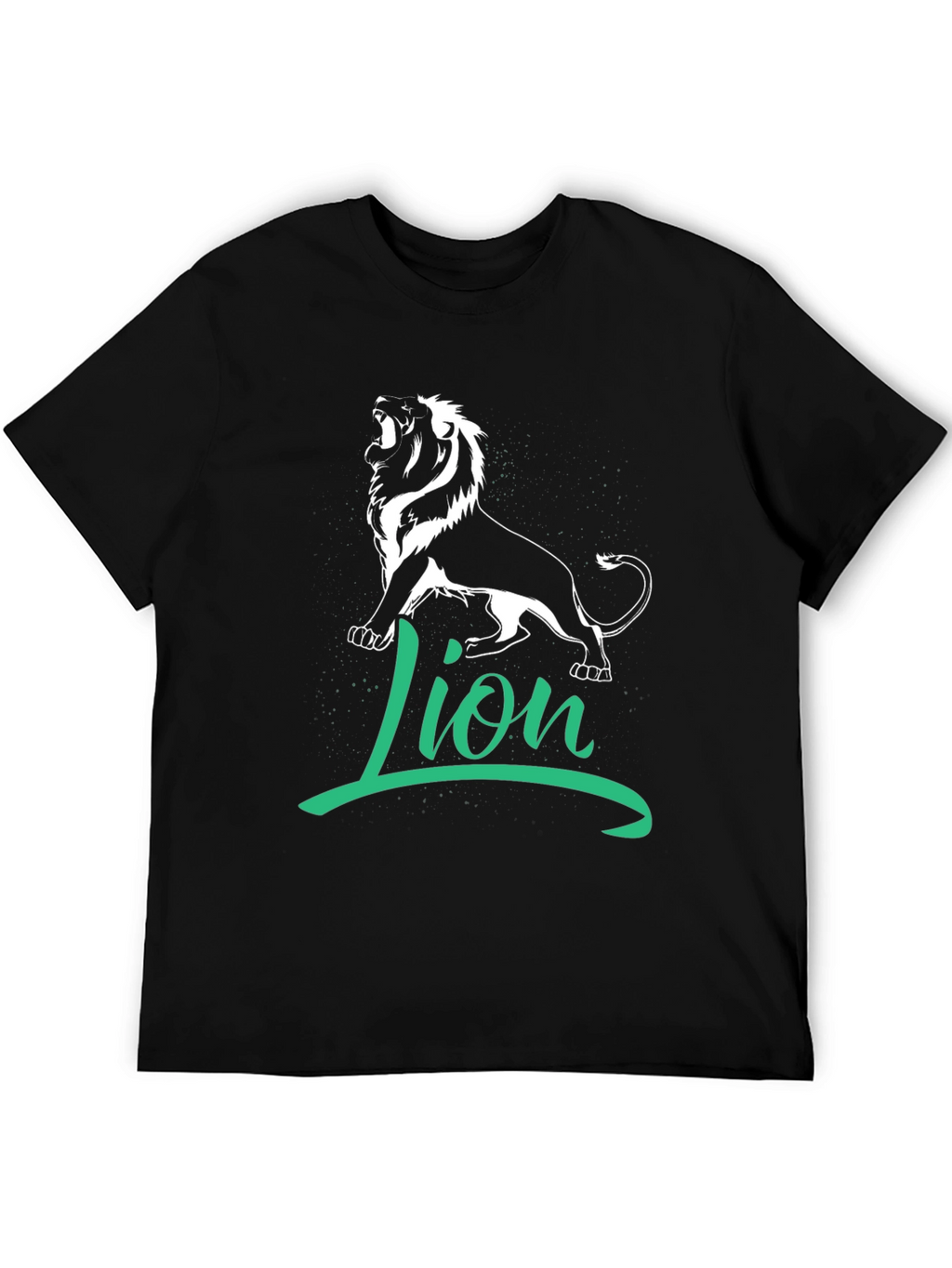 Lion Graphic Tee - Black Cotton T-Shirt