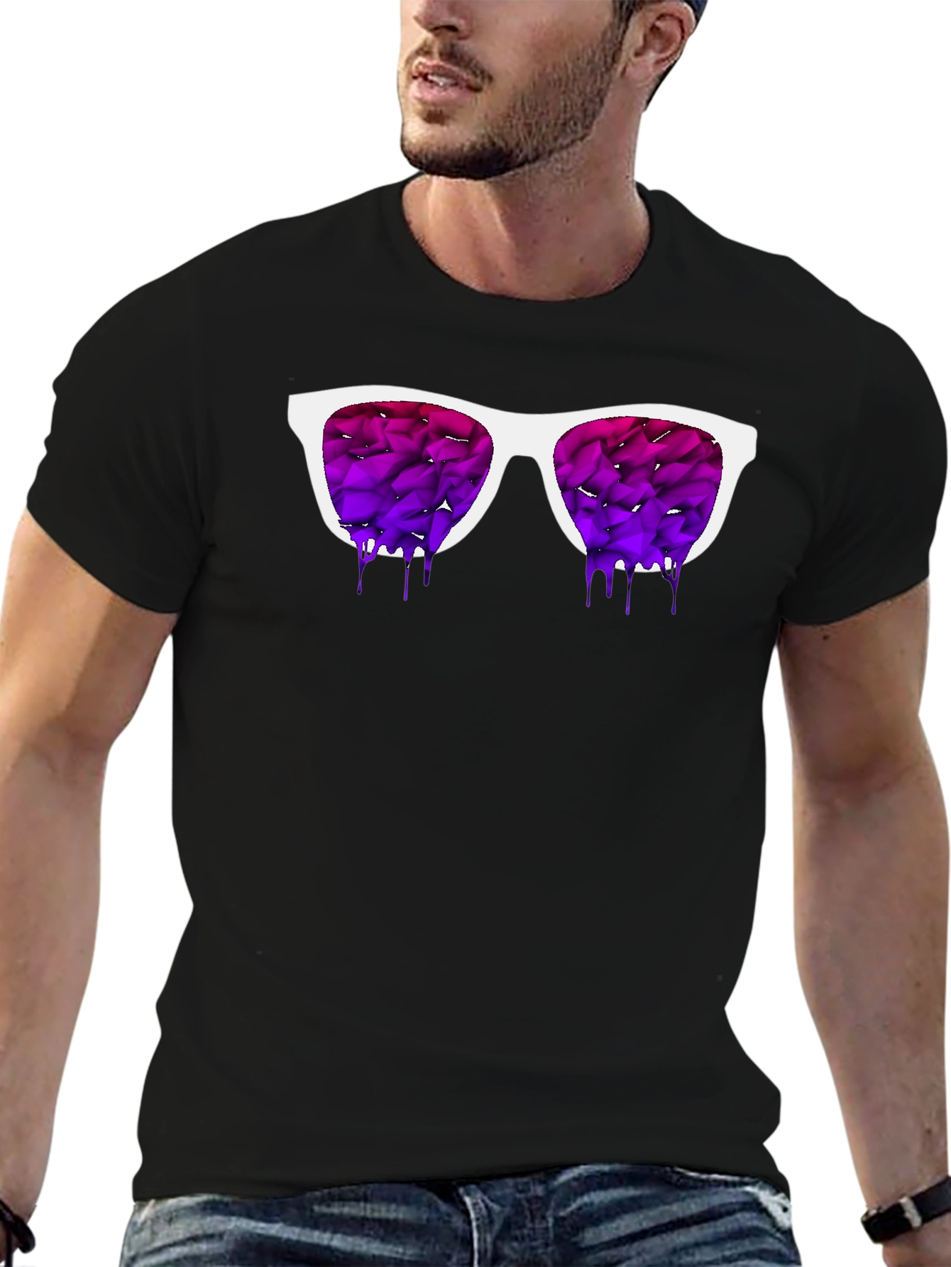 Sunglasses Graphic T-Shirt - White Frame