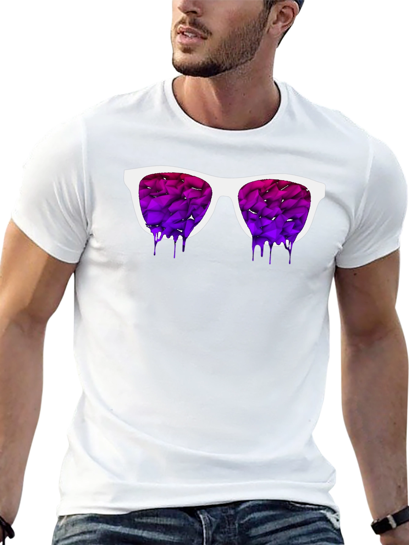 Sunglasses Graphic T-Shirt - White Frame