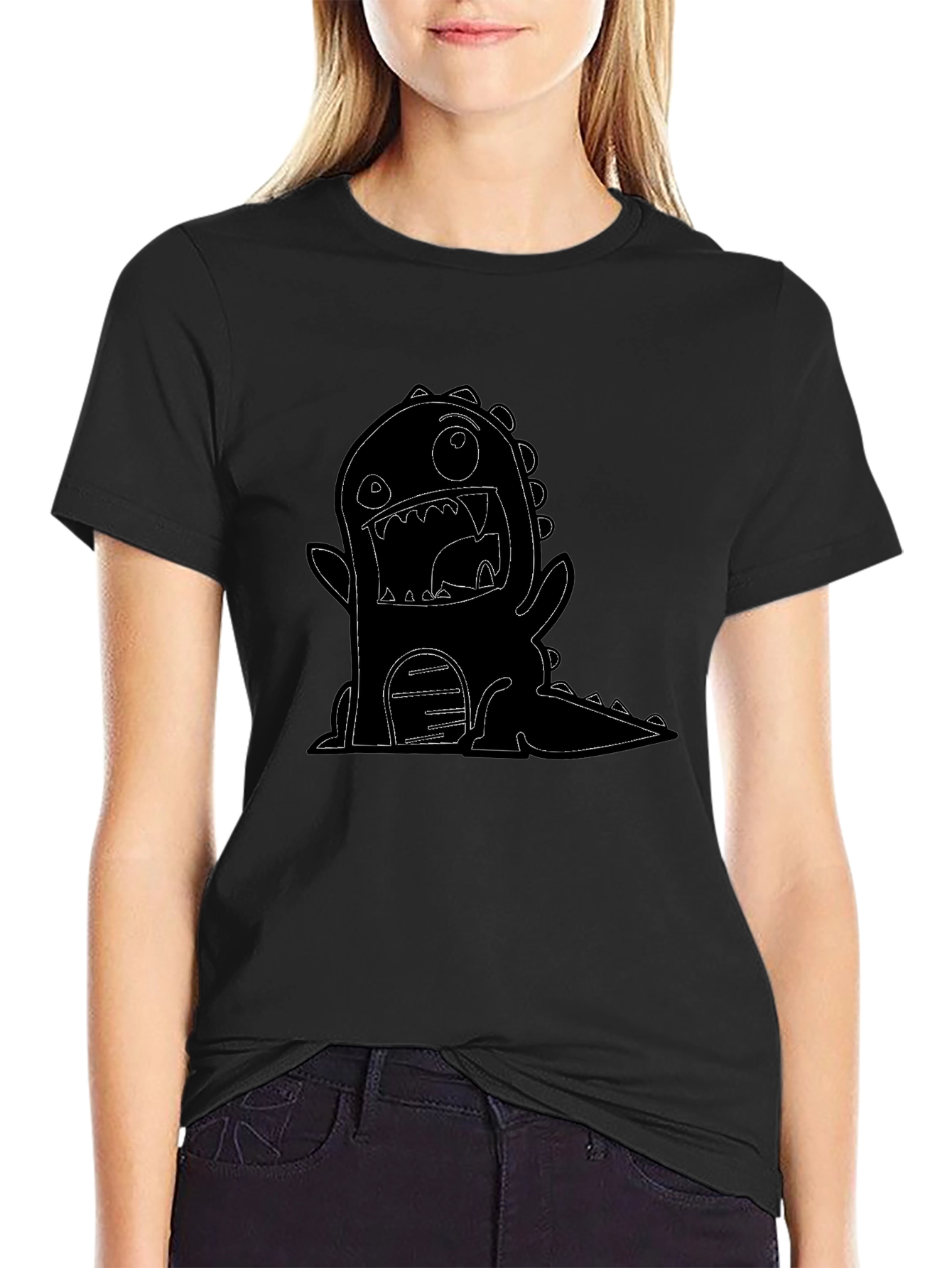 Monster Graphic T-Shirt - Black