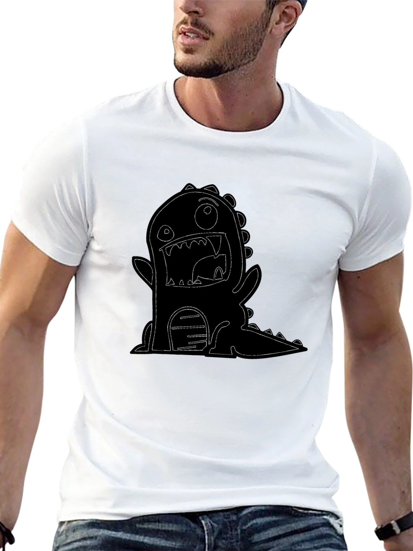Monster Graphic T-Shirt - Black