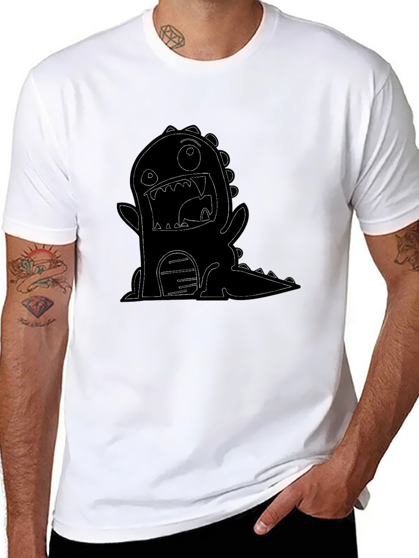 Monster Graphic T-Shirt - Black