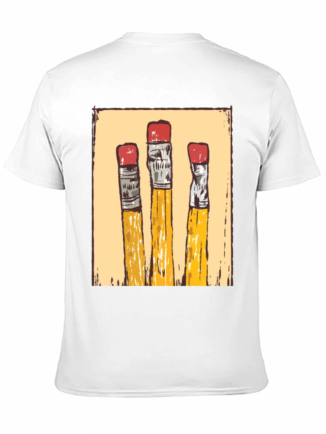 Pencil Graphic T-Shirt - Black