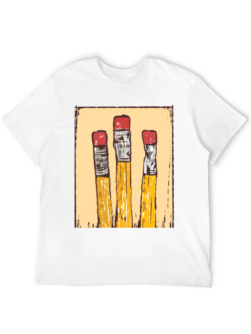 Pencil Graphic T-Shirt - Black