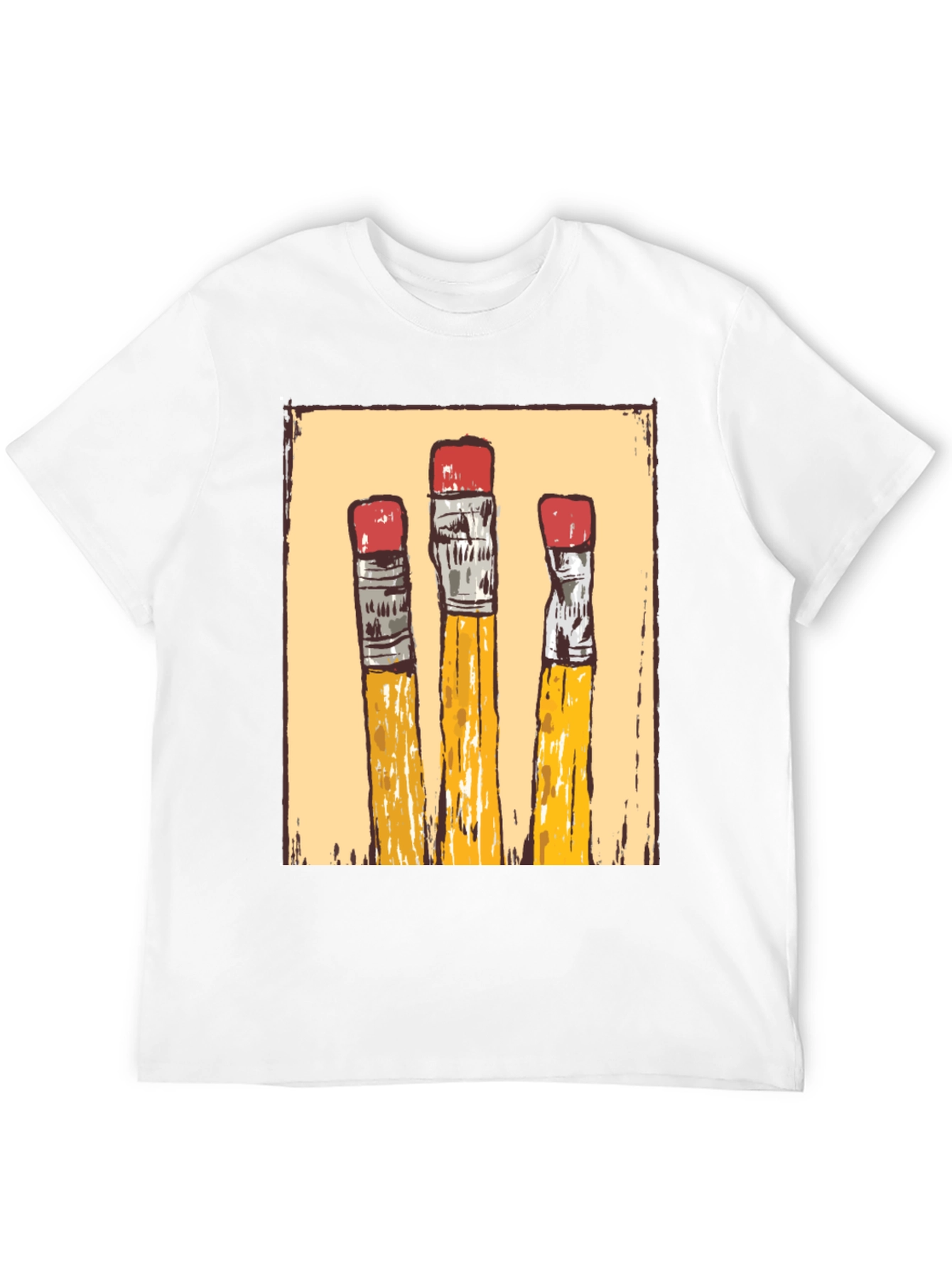 Pencil Graphic T-Shirt - Black