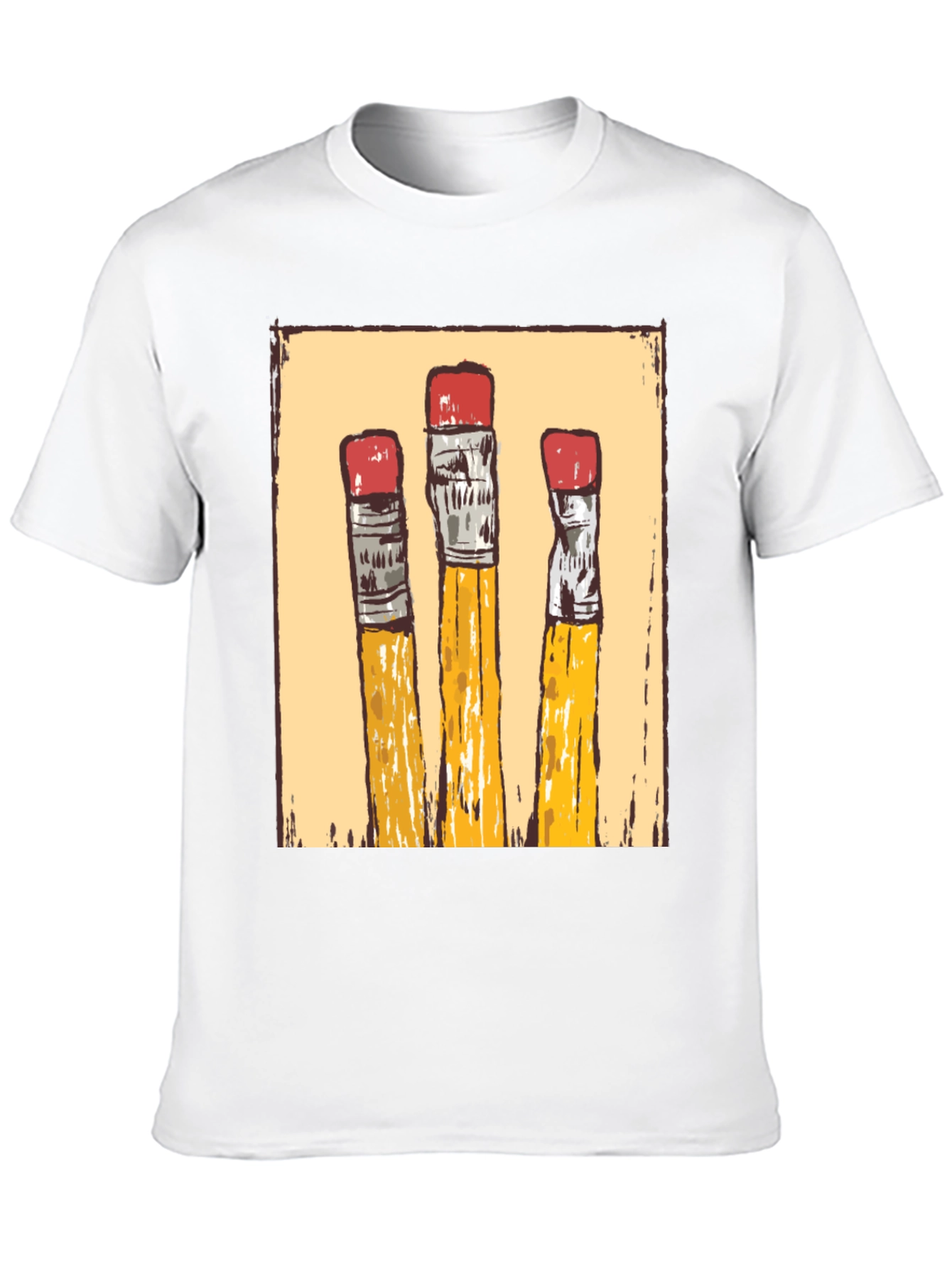 Pencil Graphic T-Shirt - Black