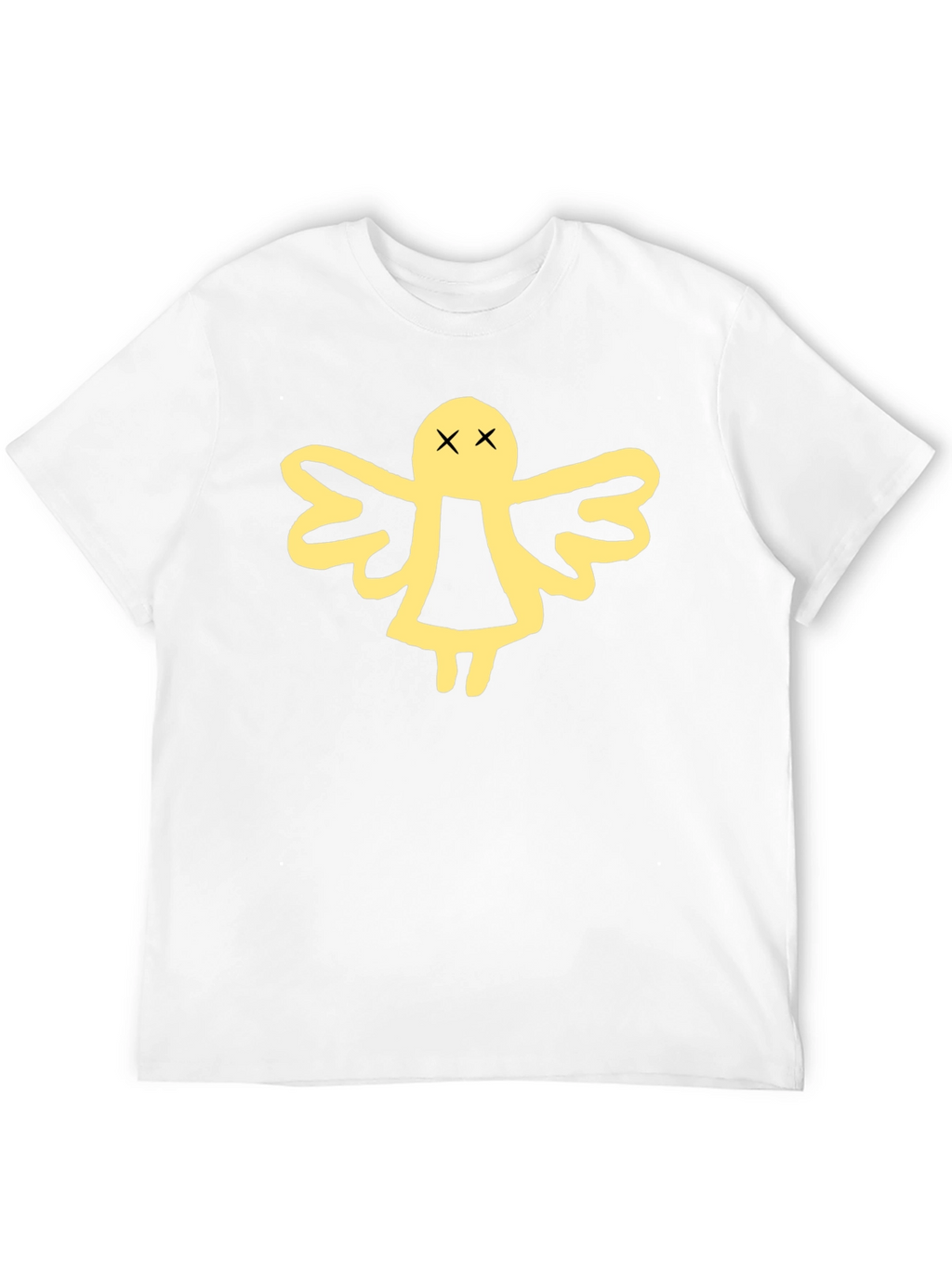 Black T-Shirt with Angel Graphic
