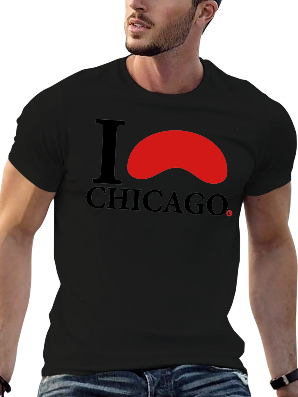 I Love Chicago Black T-Shirt
