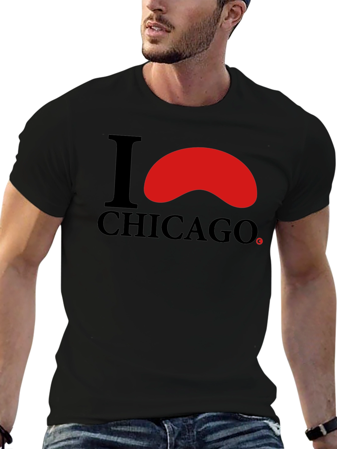 I Love Chicago Black T-Shirt