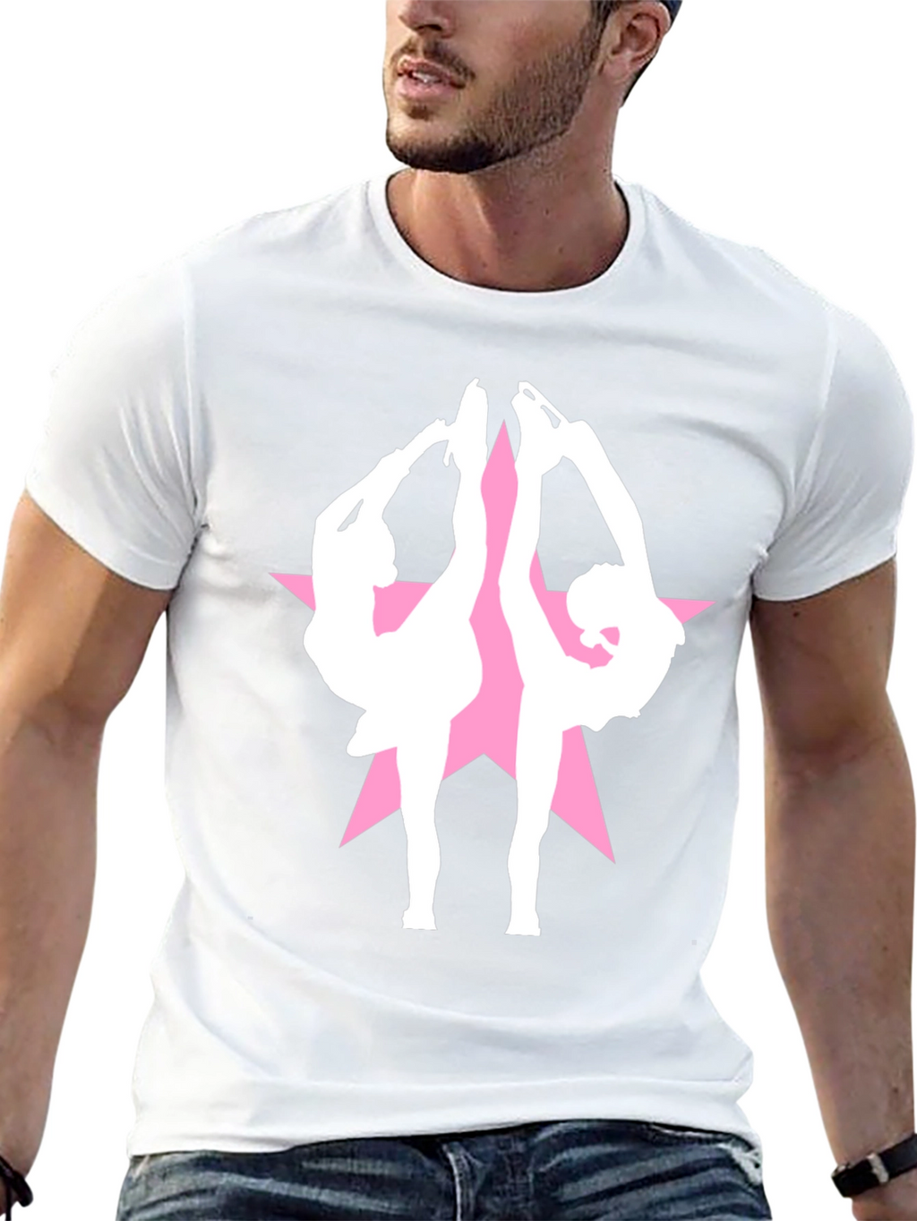 Figure Skating Star Black T-Shirt