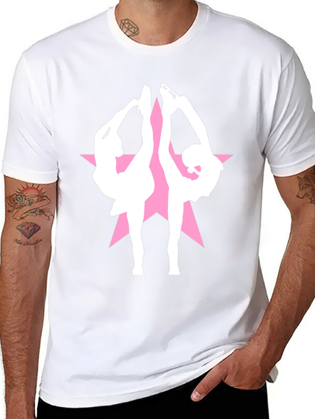 Figure Skating Star Black T-Shirt