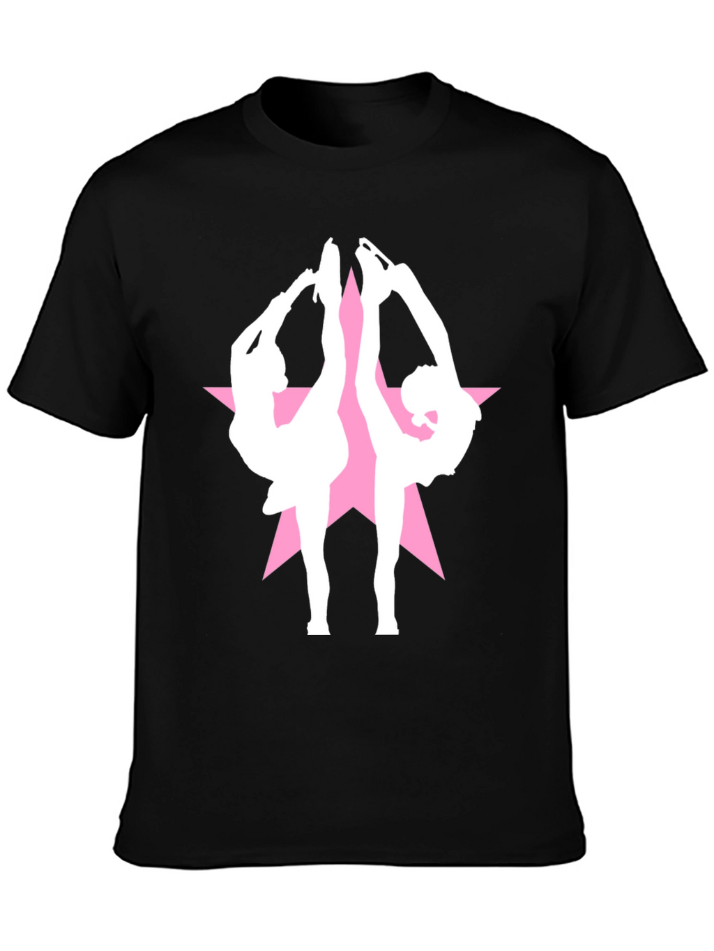 Figure Skating Star Black T-Shirt