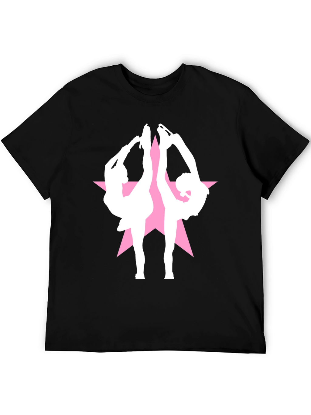 Figure Skating Star Black T-Shirt