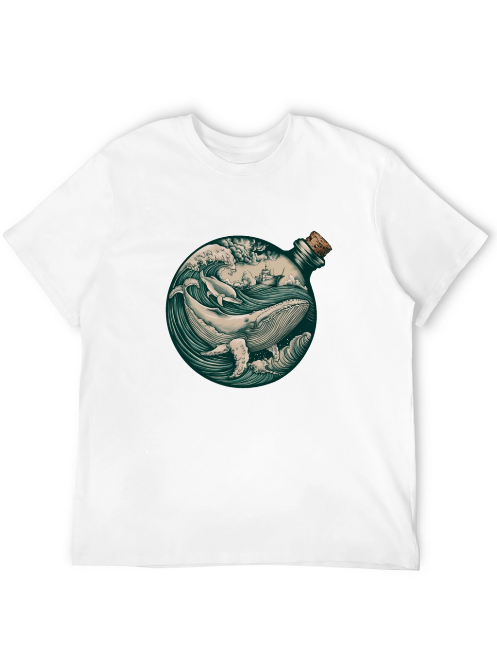 Whale in a Bottle Graphic T-Shirt