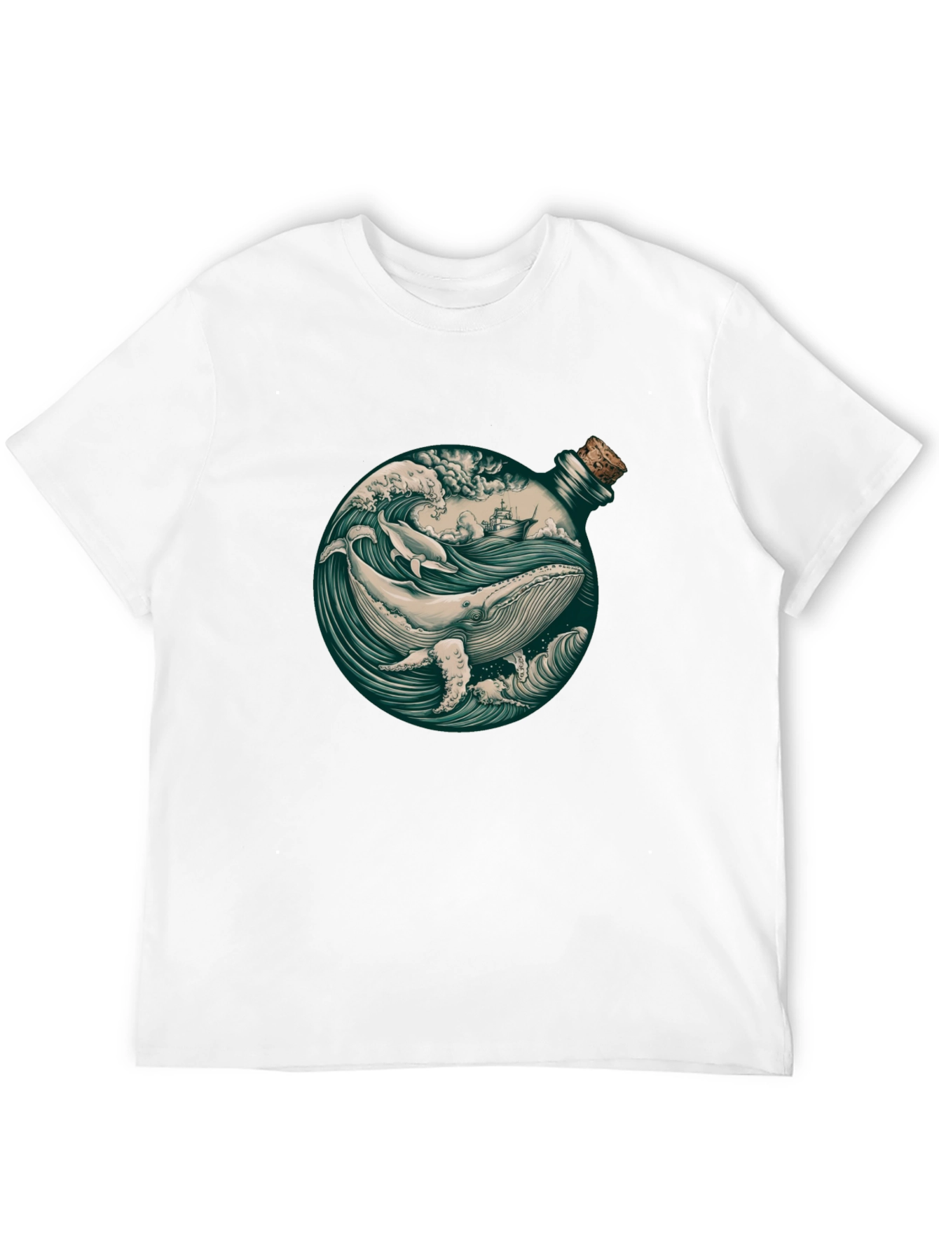 Whale in a Bottle Graphic T-Shirt