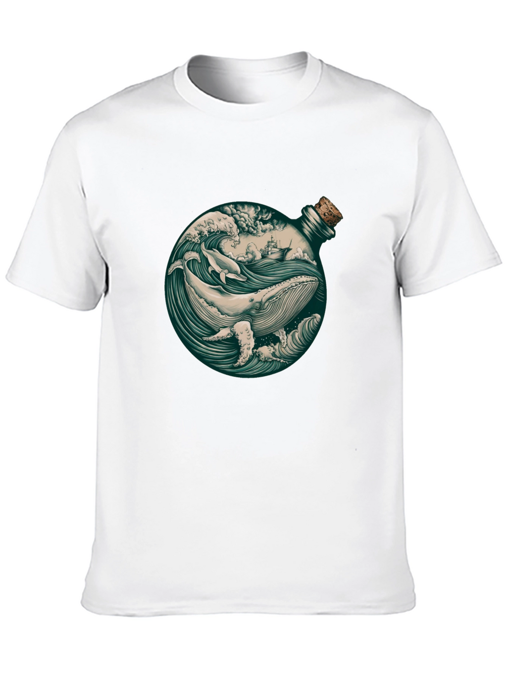 Whale in a Bottle Graphic T-Shirt