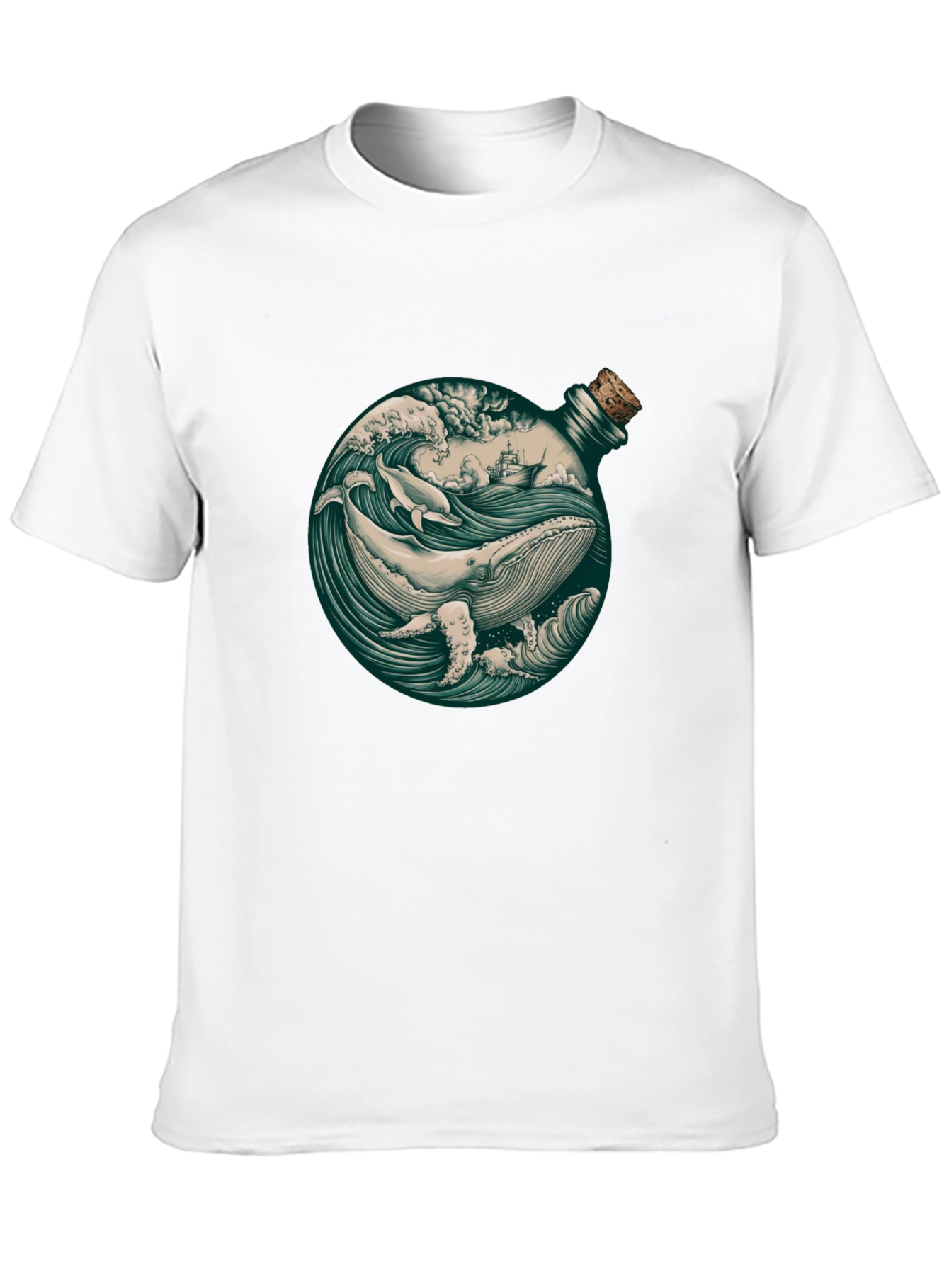 Whale in a Bottle Graphic T-Shirt