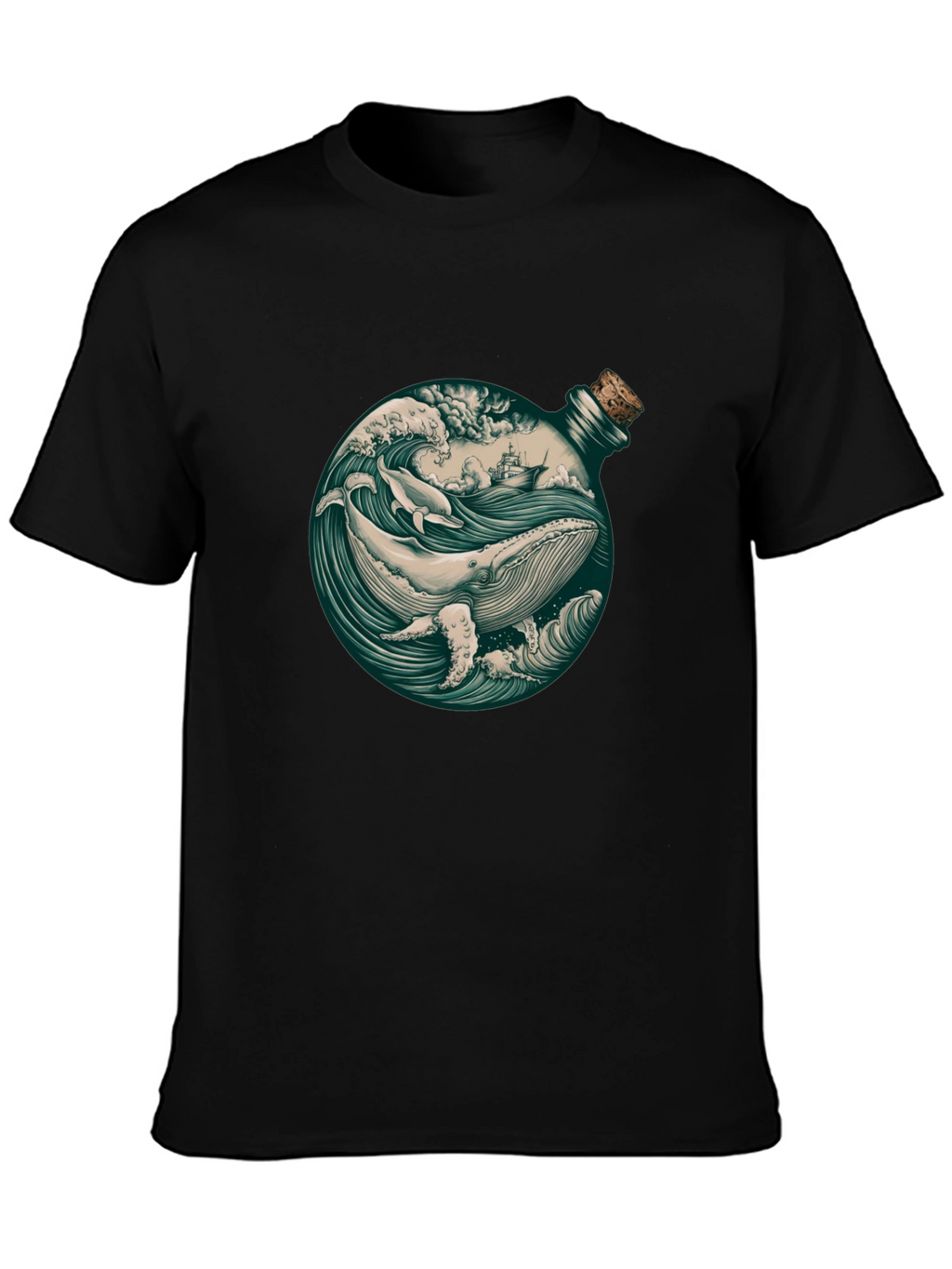 Whale in a Bottle Graphic T-Shirt