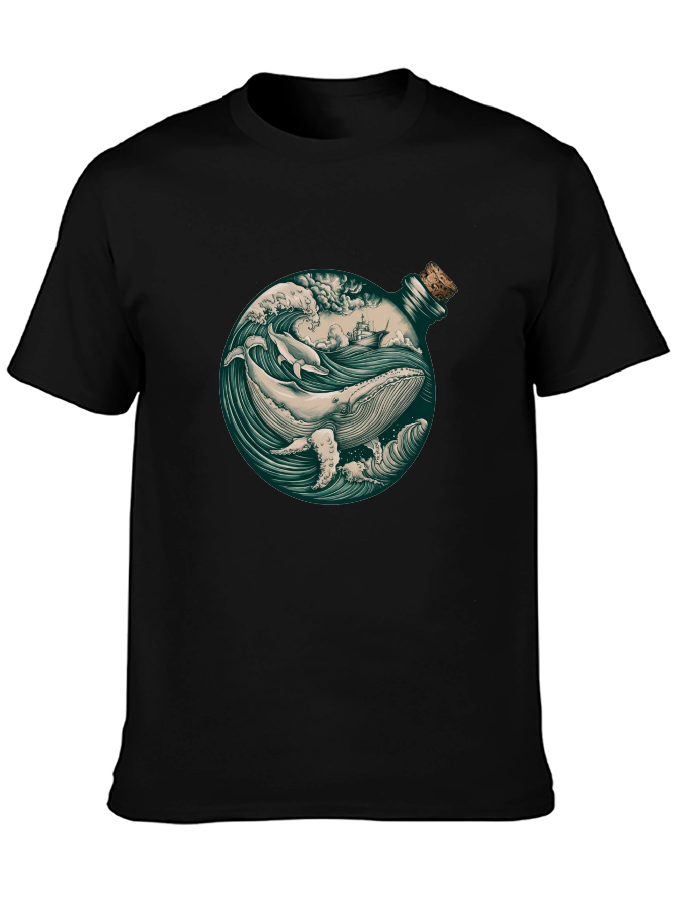 Whale in a Bottle Graphic T-Shirt