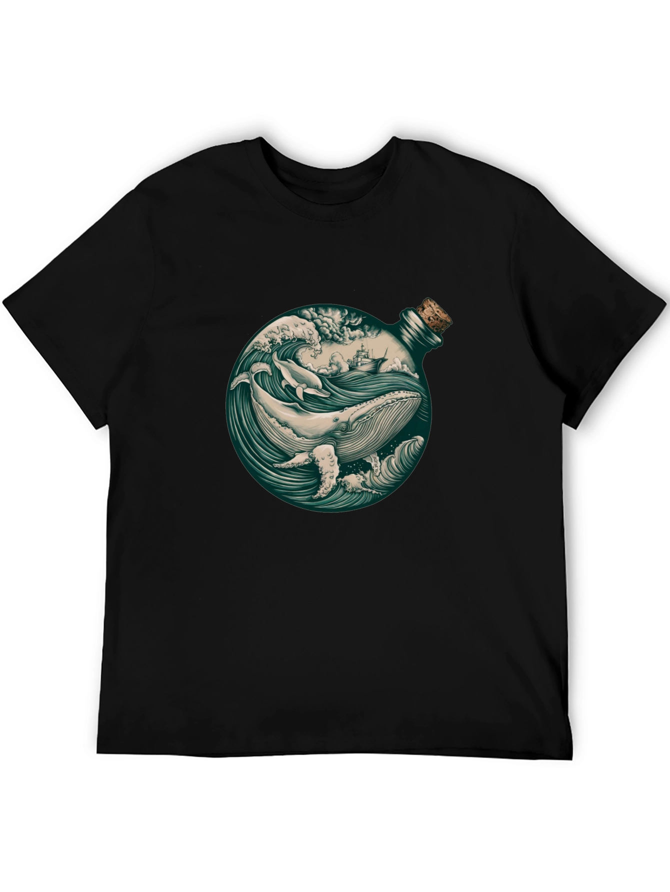 Whale in a Bottle Graphic T-Shirt