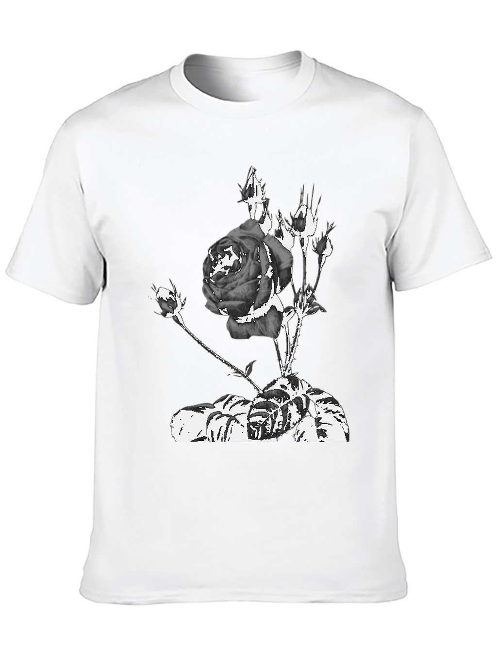 Black Rose Graphic Tee - Stylish Streetwear
