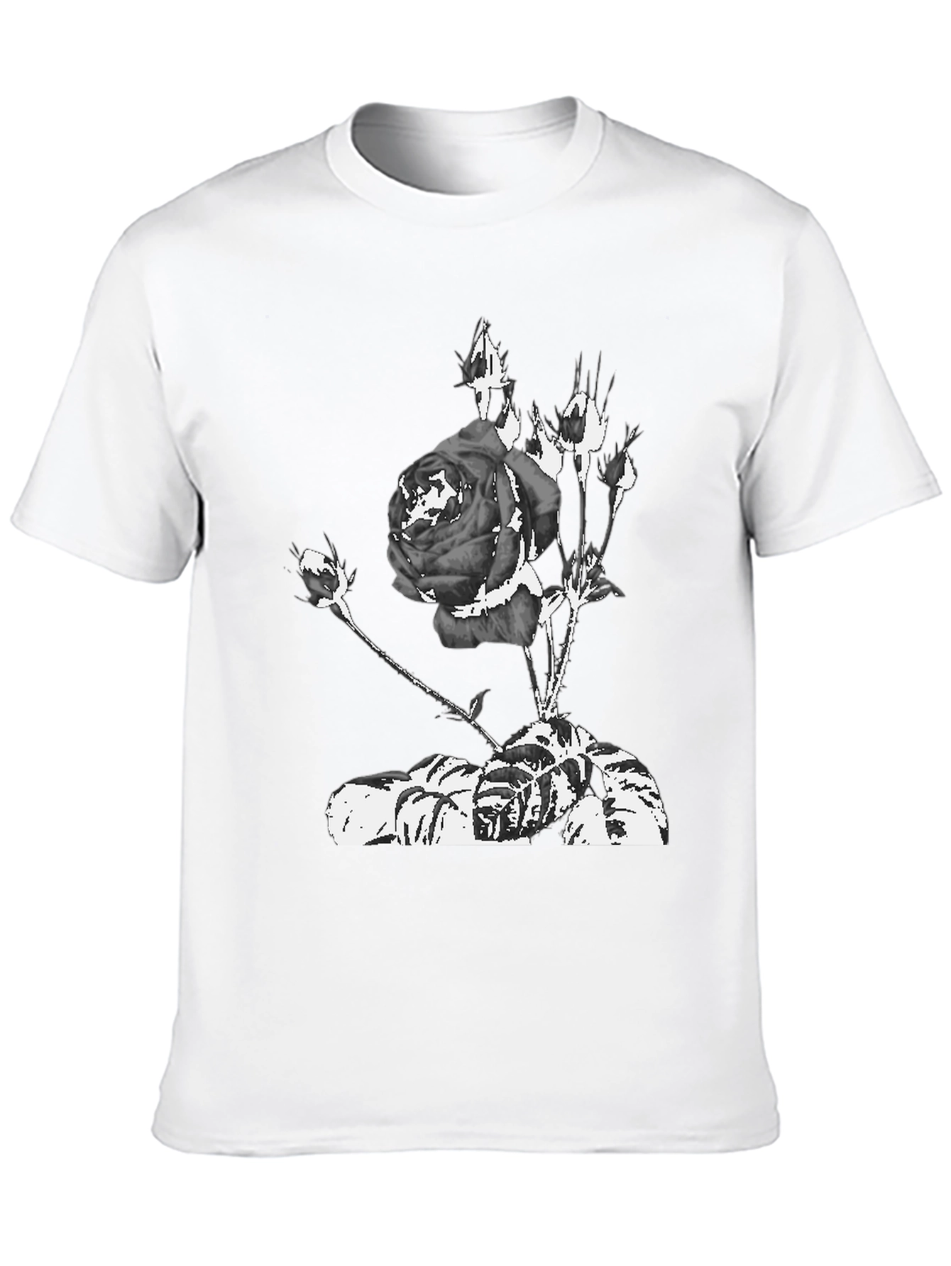 Black Rose Graphic Tee - Stylish Streetwear